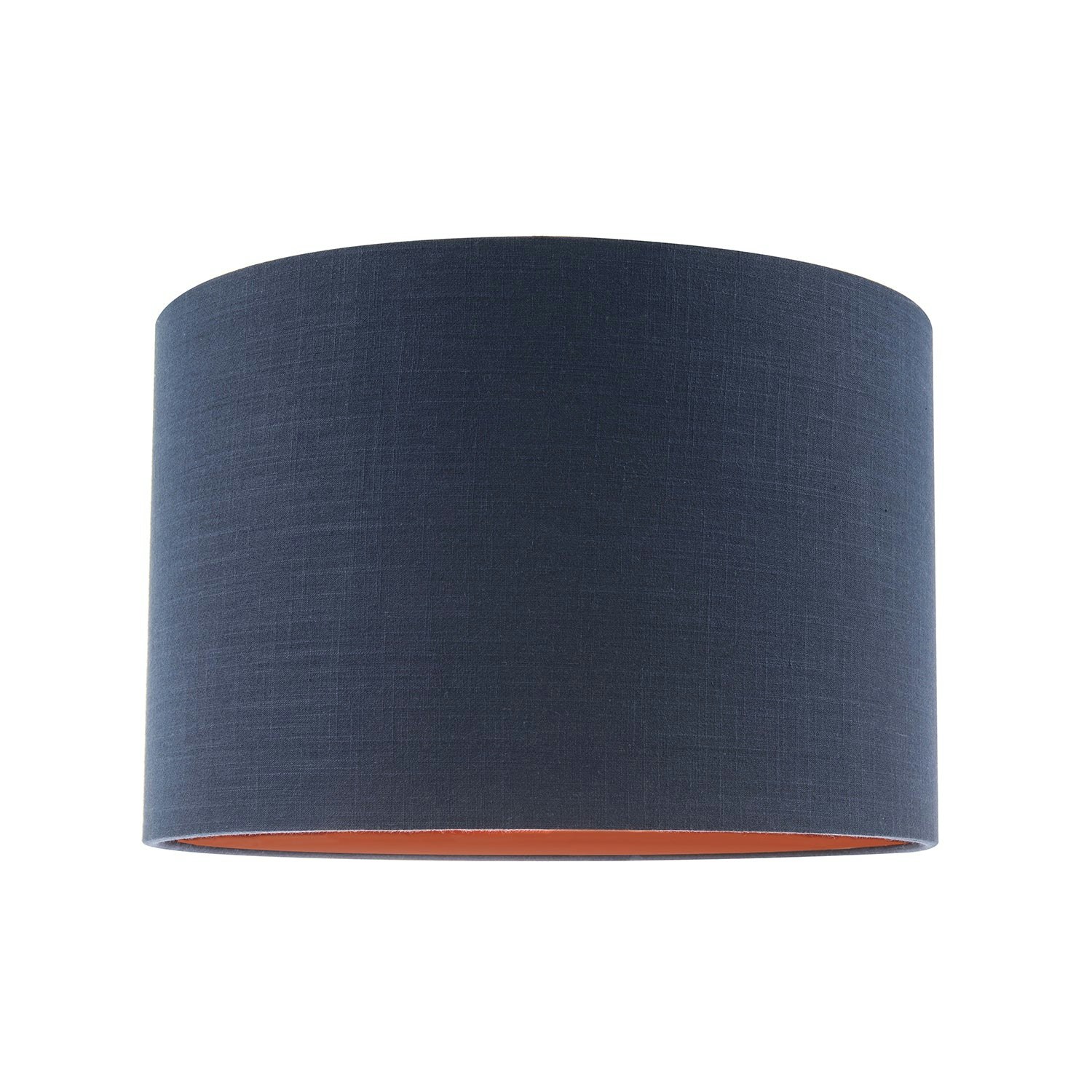 Happy Homewares Blue/Gold Modern Midnight Cotton Lamp Shade With Brushed Inner Lining