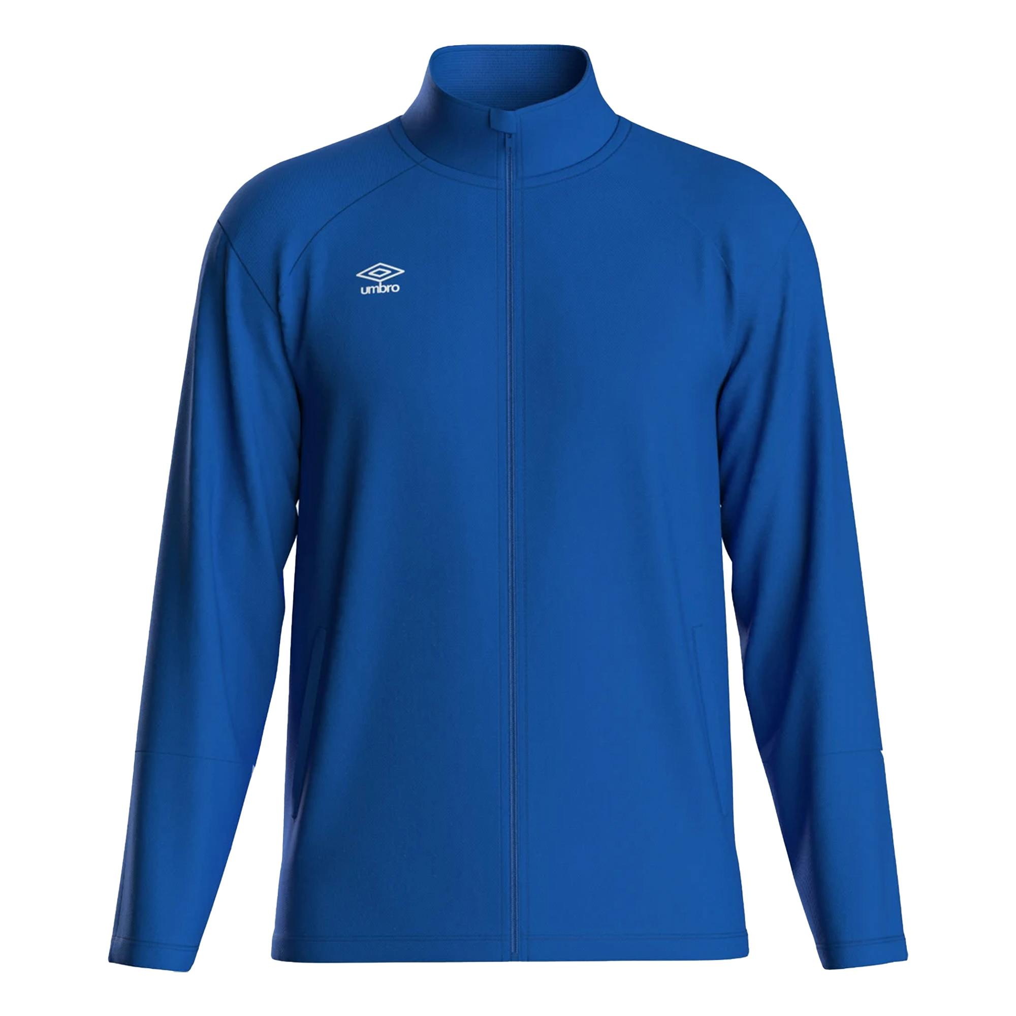 Umbro Men's Blue/White Total Training Knitted Track Jacket - Royal - Xxl - Royal - 100% Polyester