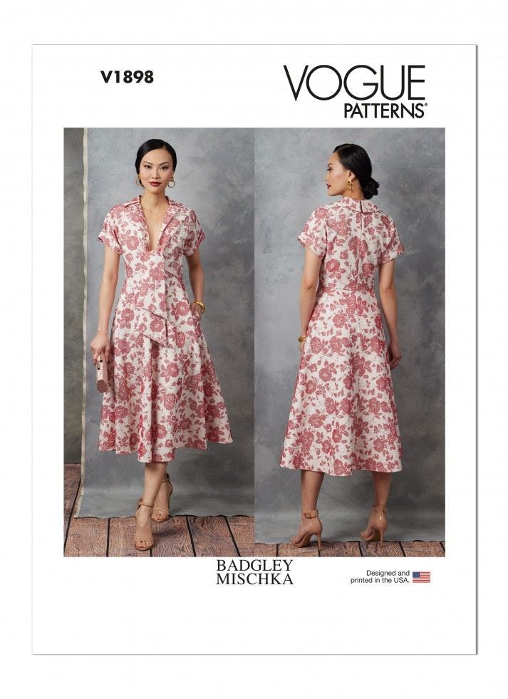 Vogue Women's Sewing Pattern 1898, Dresses For B5 (8-10-12-14-16) - Advanced - B5 (8-10-12-14-16)