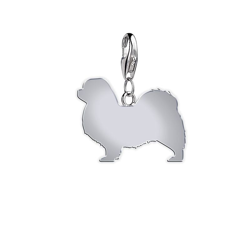 Mylee London Silver Keeshond Silhouette Charm - Clip On Charm - No