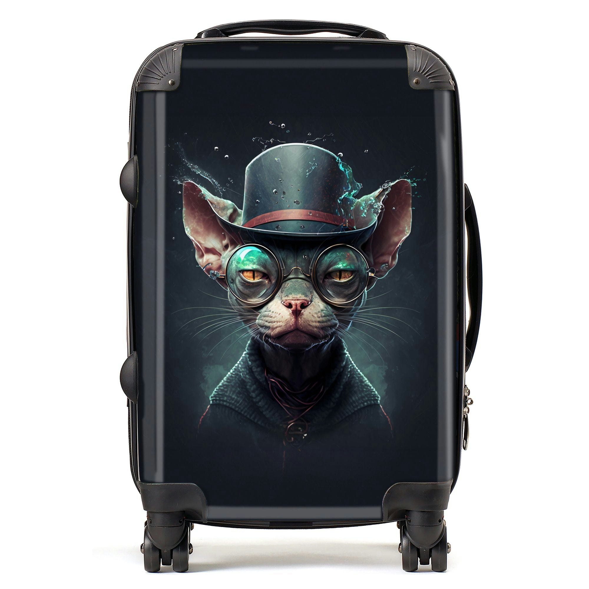 Warren Reed Sphynx Cat With Glases Splashart Suitcase - Cabin