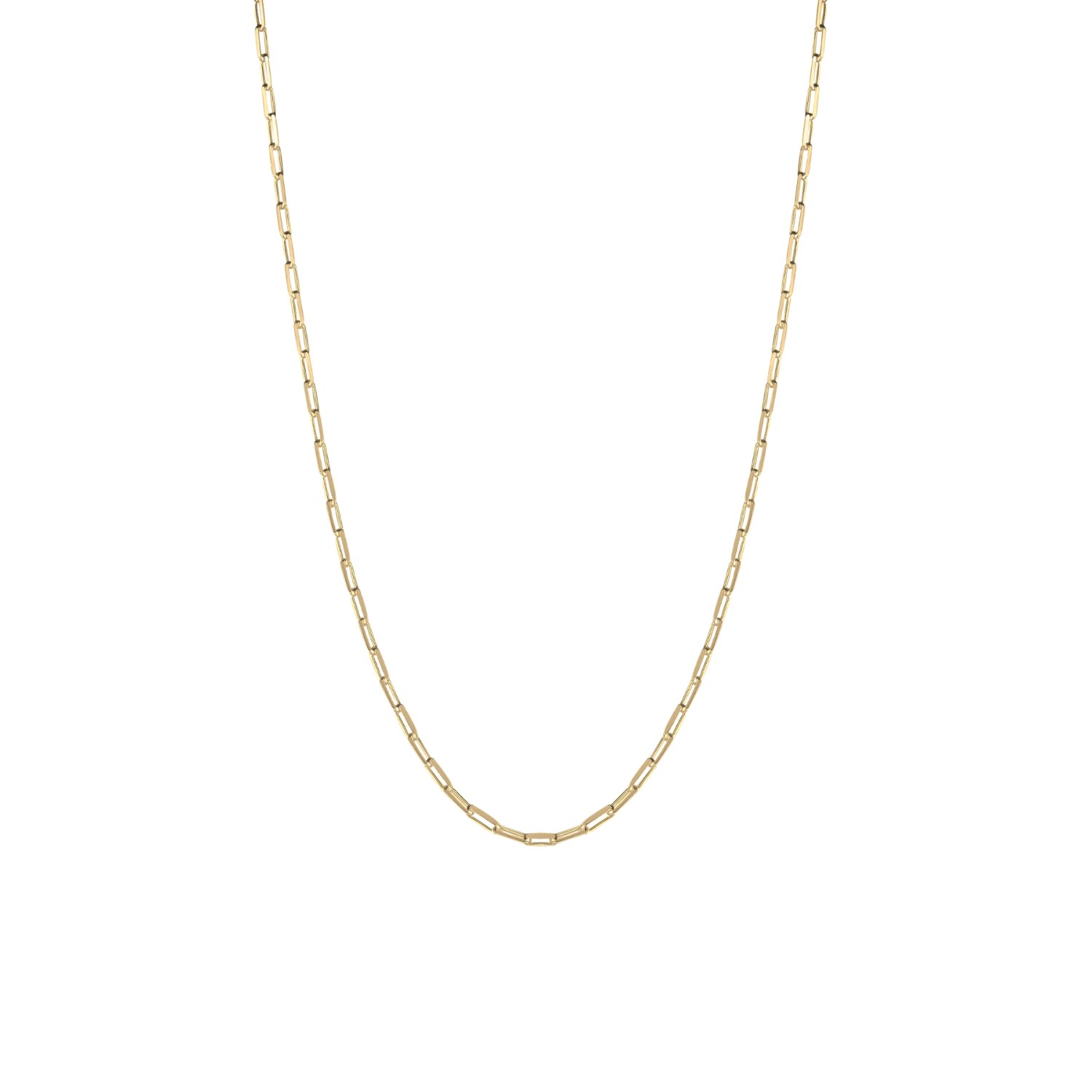 Spero London Silver/Gold Rectangular Link Chain Sterling Necklace