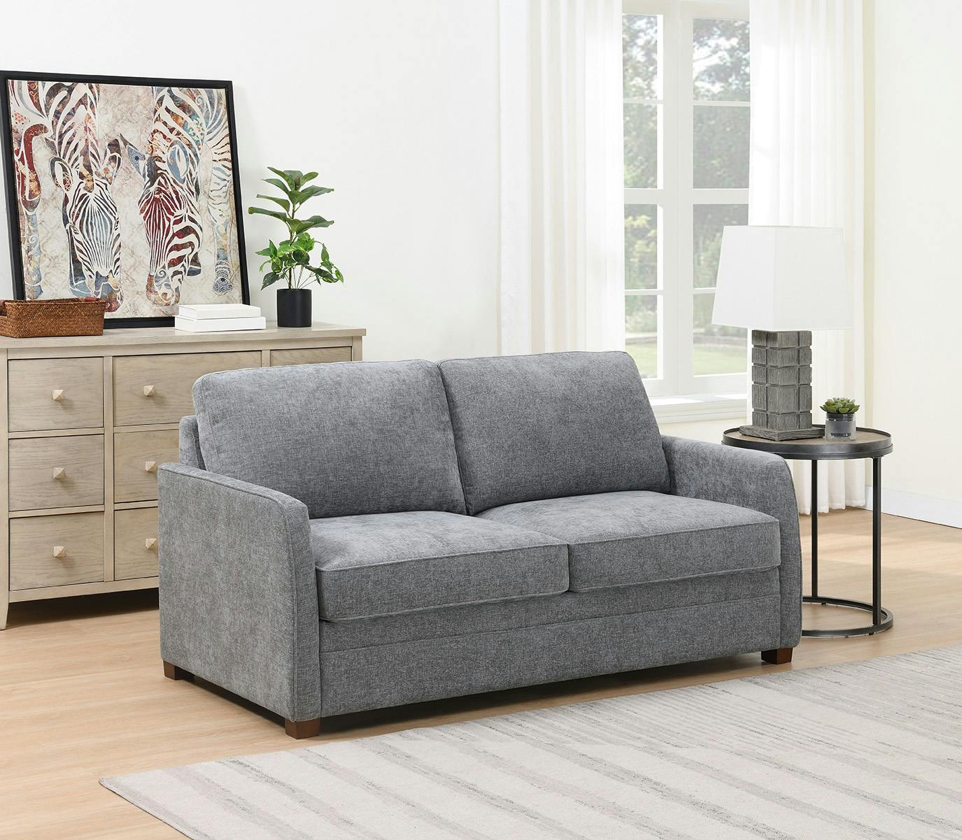 Grey Foleshill Full Foam Sofa Bed