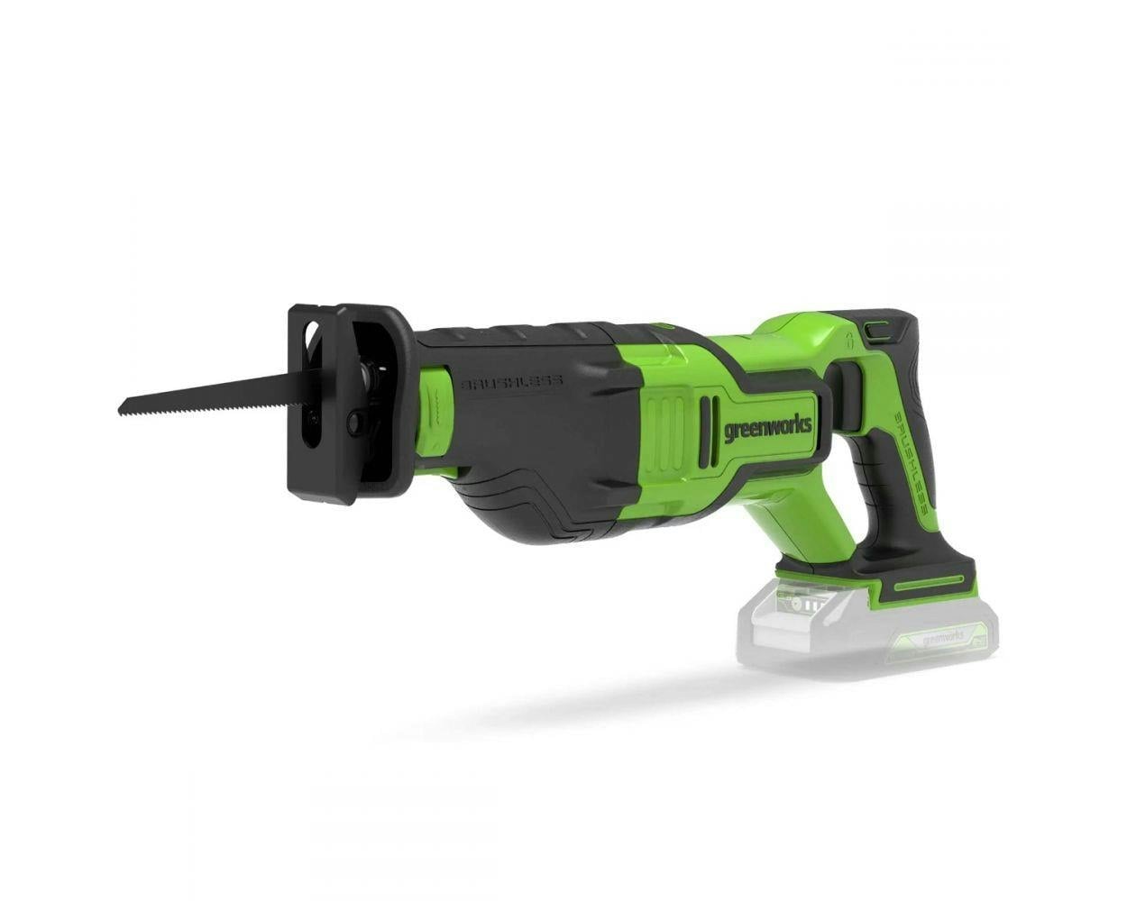 Rackhams Green 24V Brushless Motor Reciprocator Saw Tool Only Excludes Battery And Charger - 1 - Reciprocator Saw