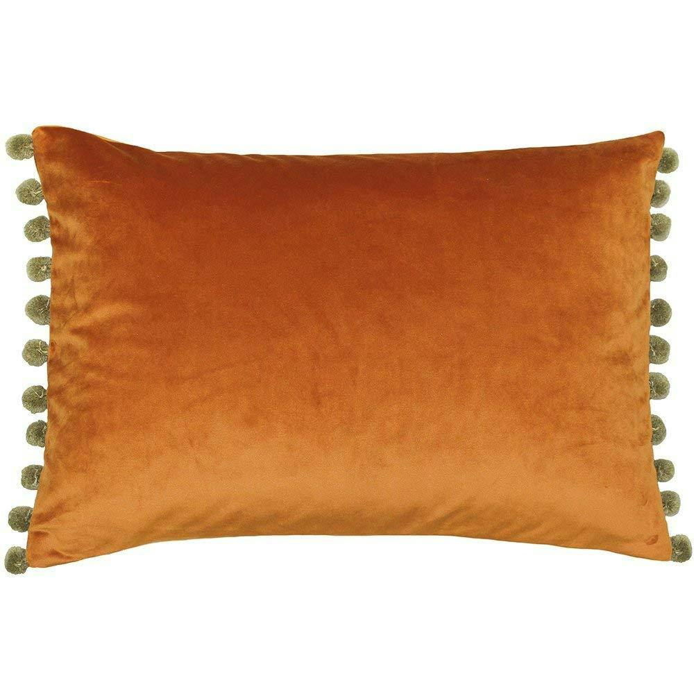 Paoletti Light Fiesta Rectangle Cushion Cover - Rust/Khaki - 35 X 50Cm - Rust/Khaki - 100% Polyester