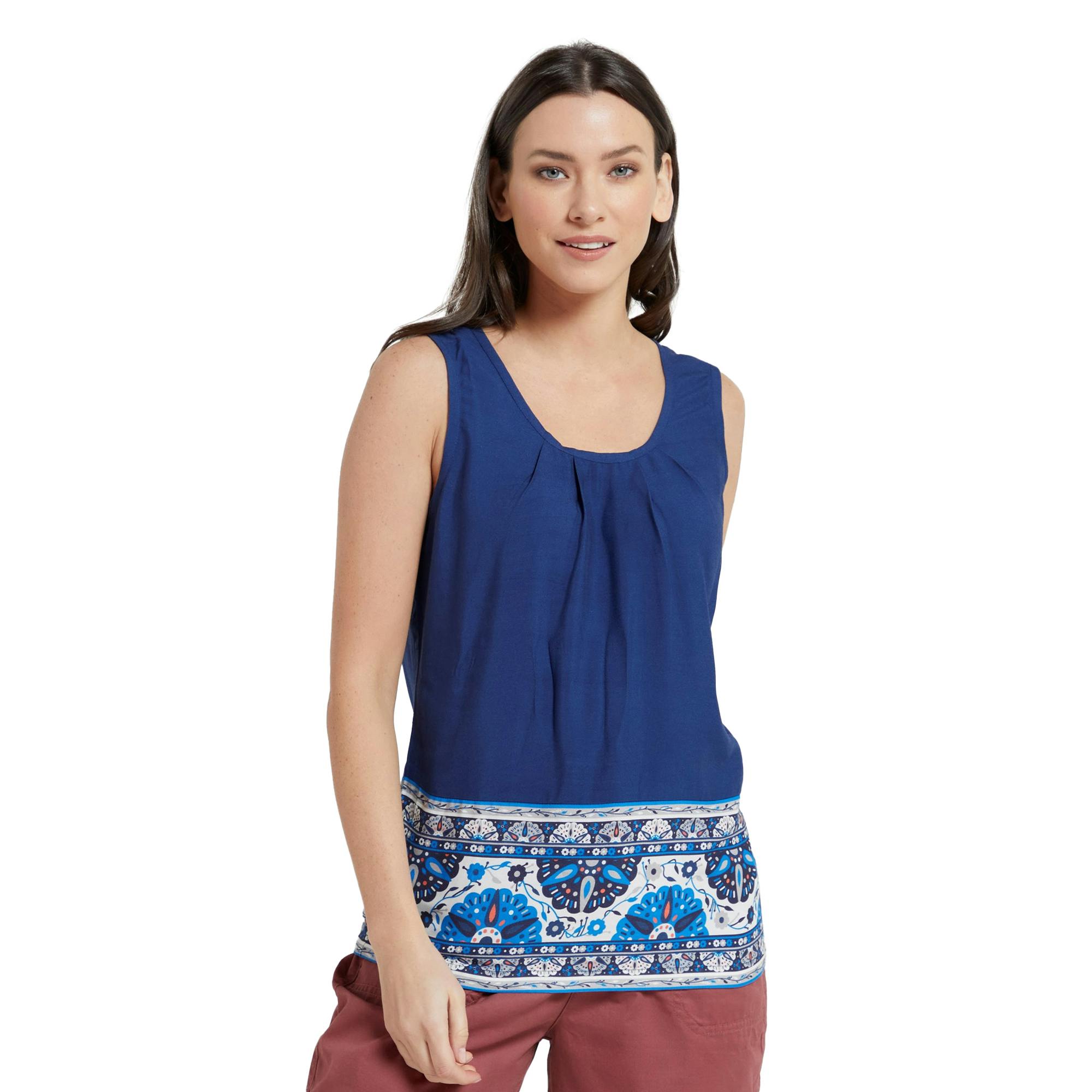 Mountain Warehouse Women's Orchid Floral Vest Top - Midnight - 6 Uk - Midnight - 100% Viscose