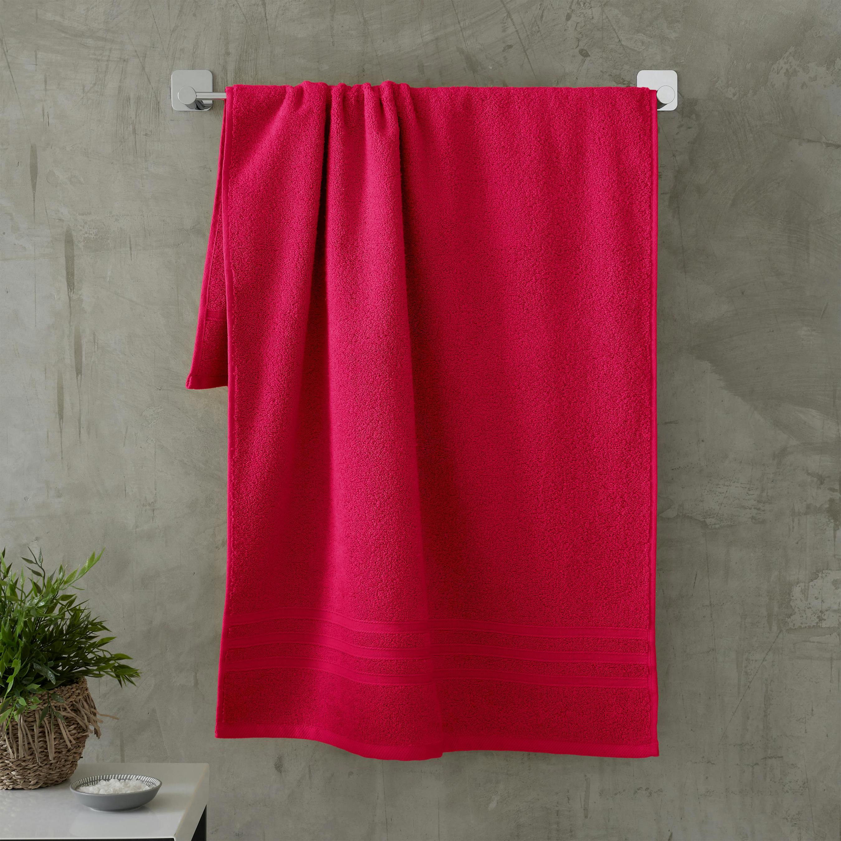 Rackhams Pink Zero Twist Cotton Towel Hot - Hot - Hand Towel