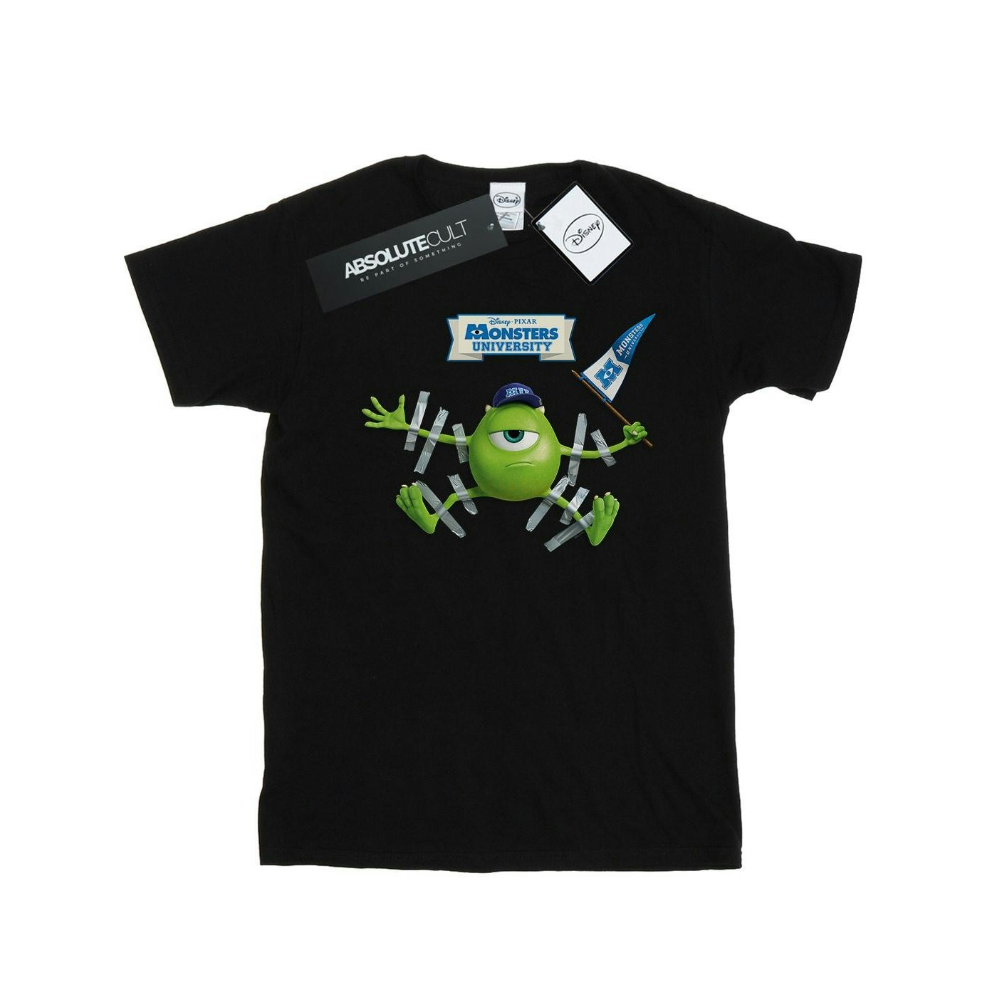 Disney Men's Black Monsters University Taped Mike T-Shirt - 3XL