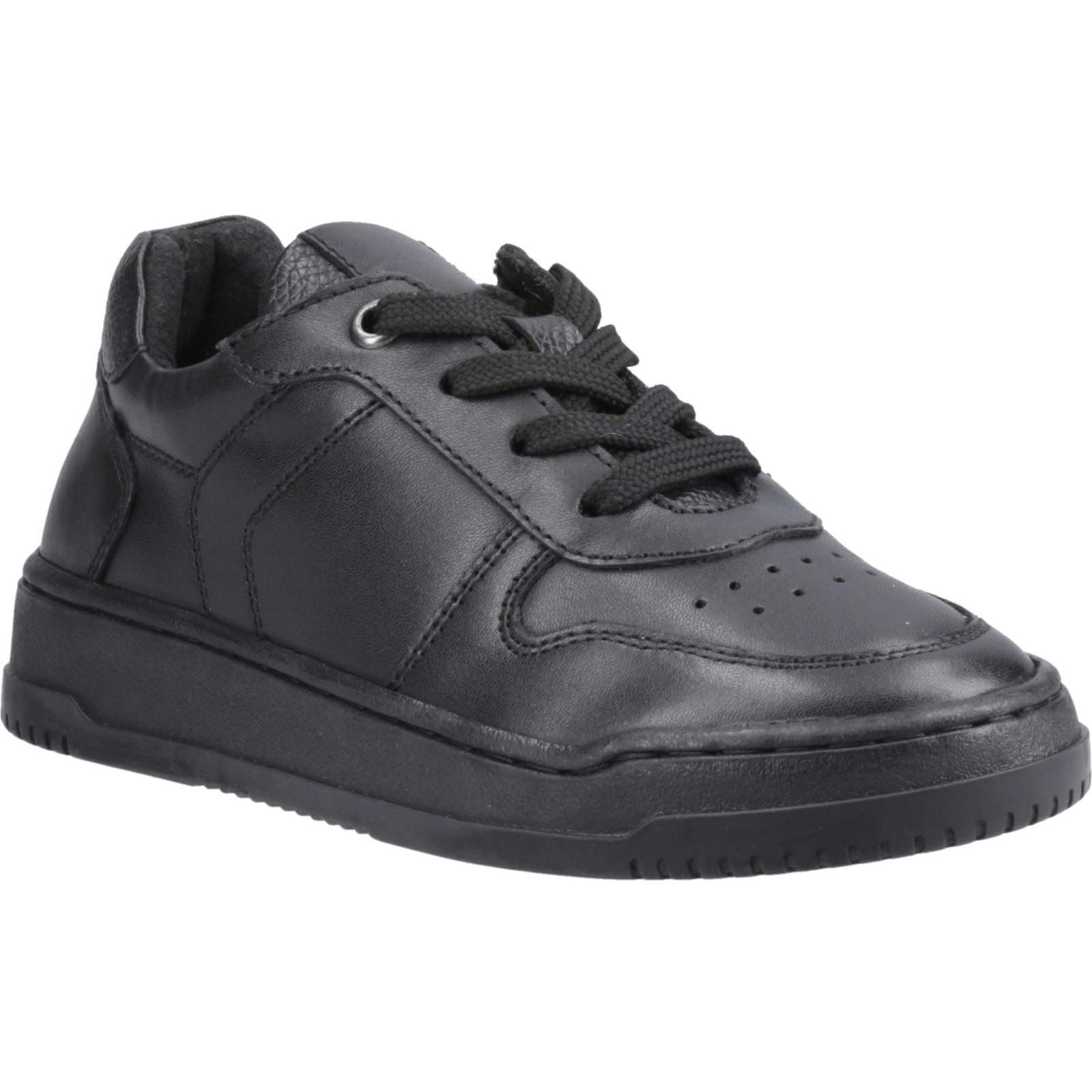 Hush Puppies Boys Black Dougie Leather 'S Trainers - Size 11