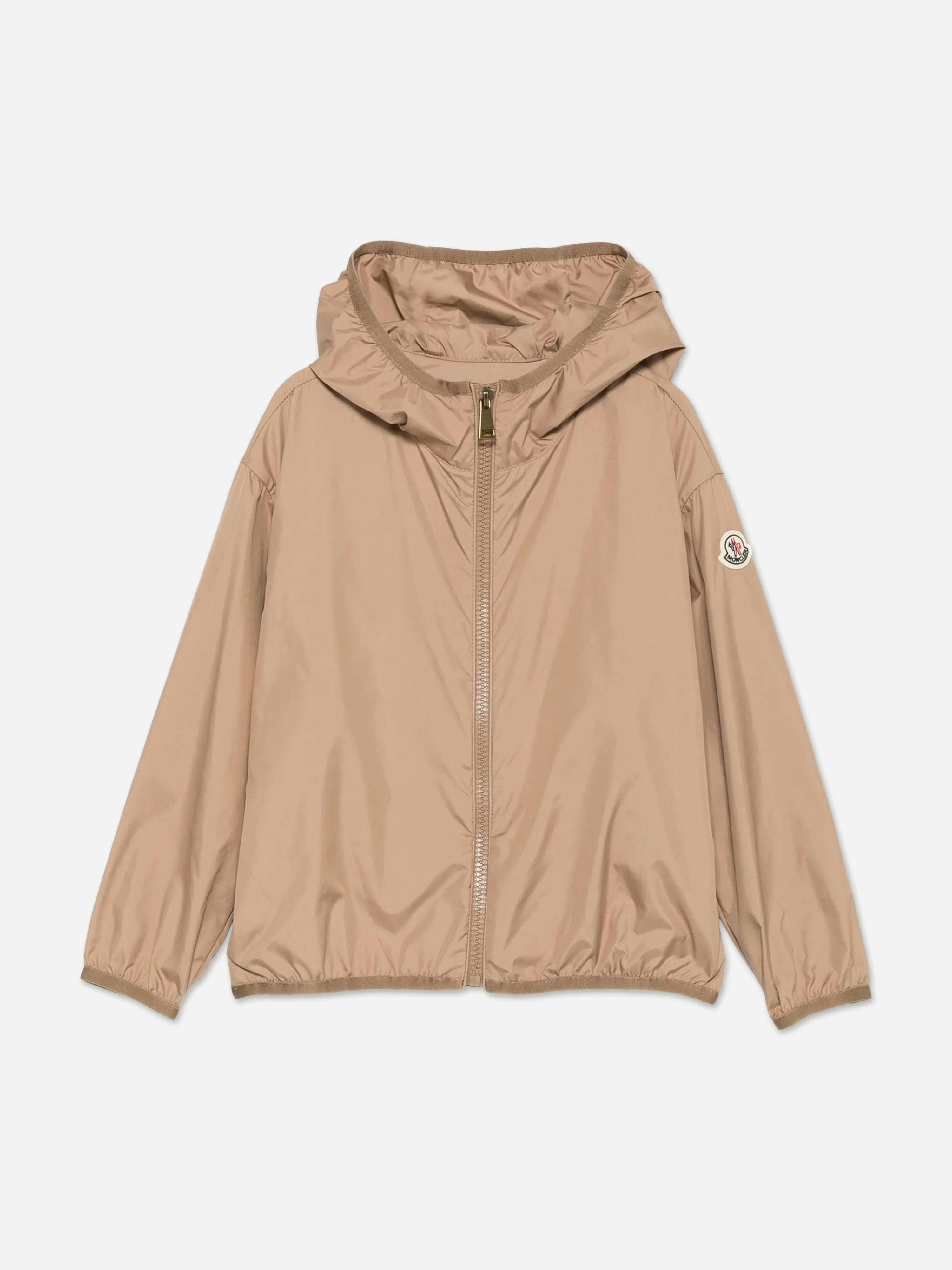 Moncler Enfant Girls Beige Fegeo Hooded Jacket In - 4 Yrs