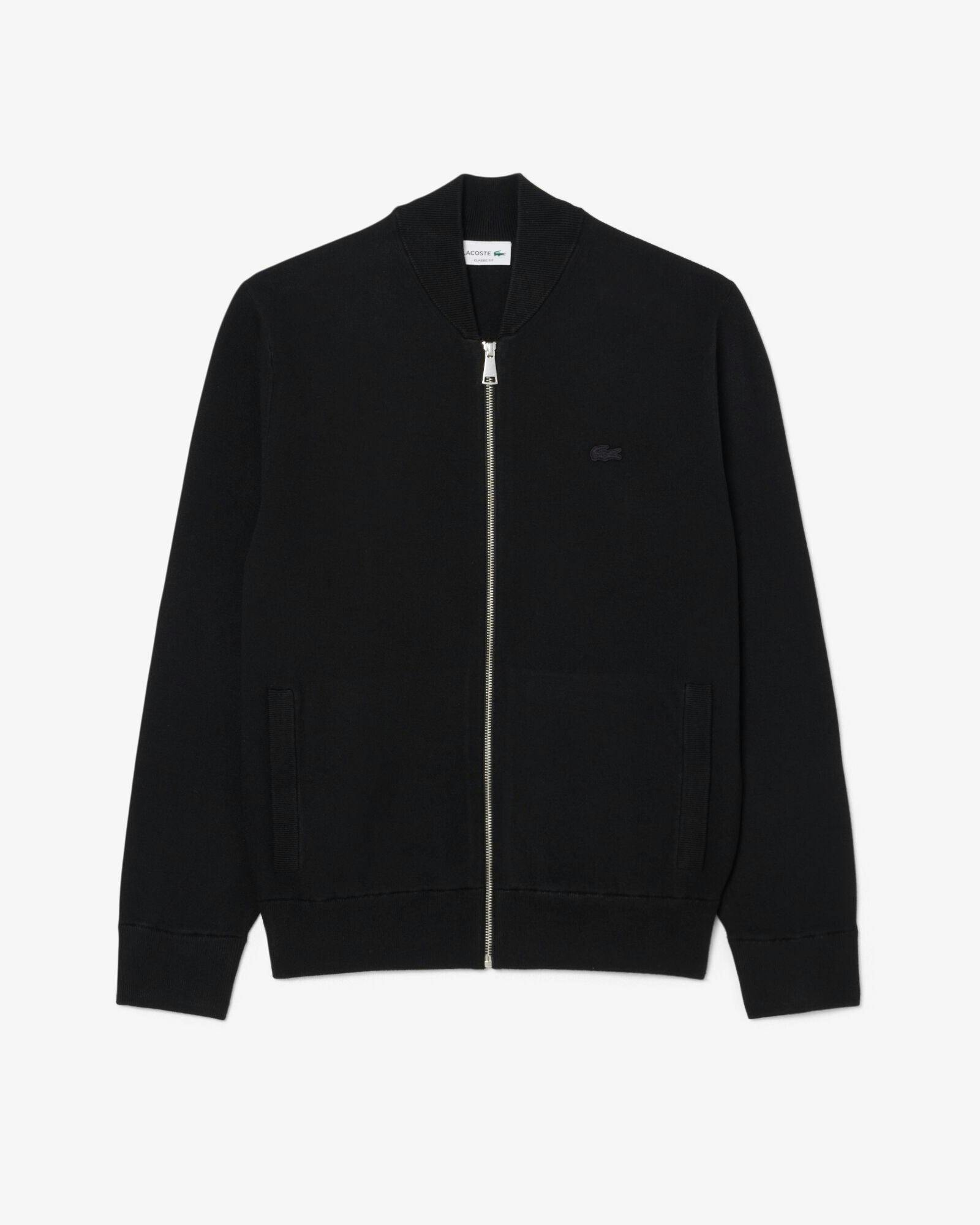 Lacoste Men's Black Zipped Sweater - 031 - 031 - L