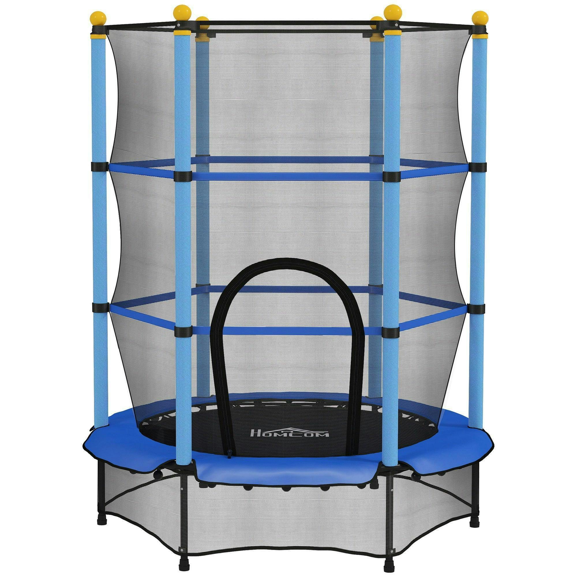 HOMCOM Kids Trampoline - Blue - Extra Small - Safety Enclosure - Image 3