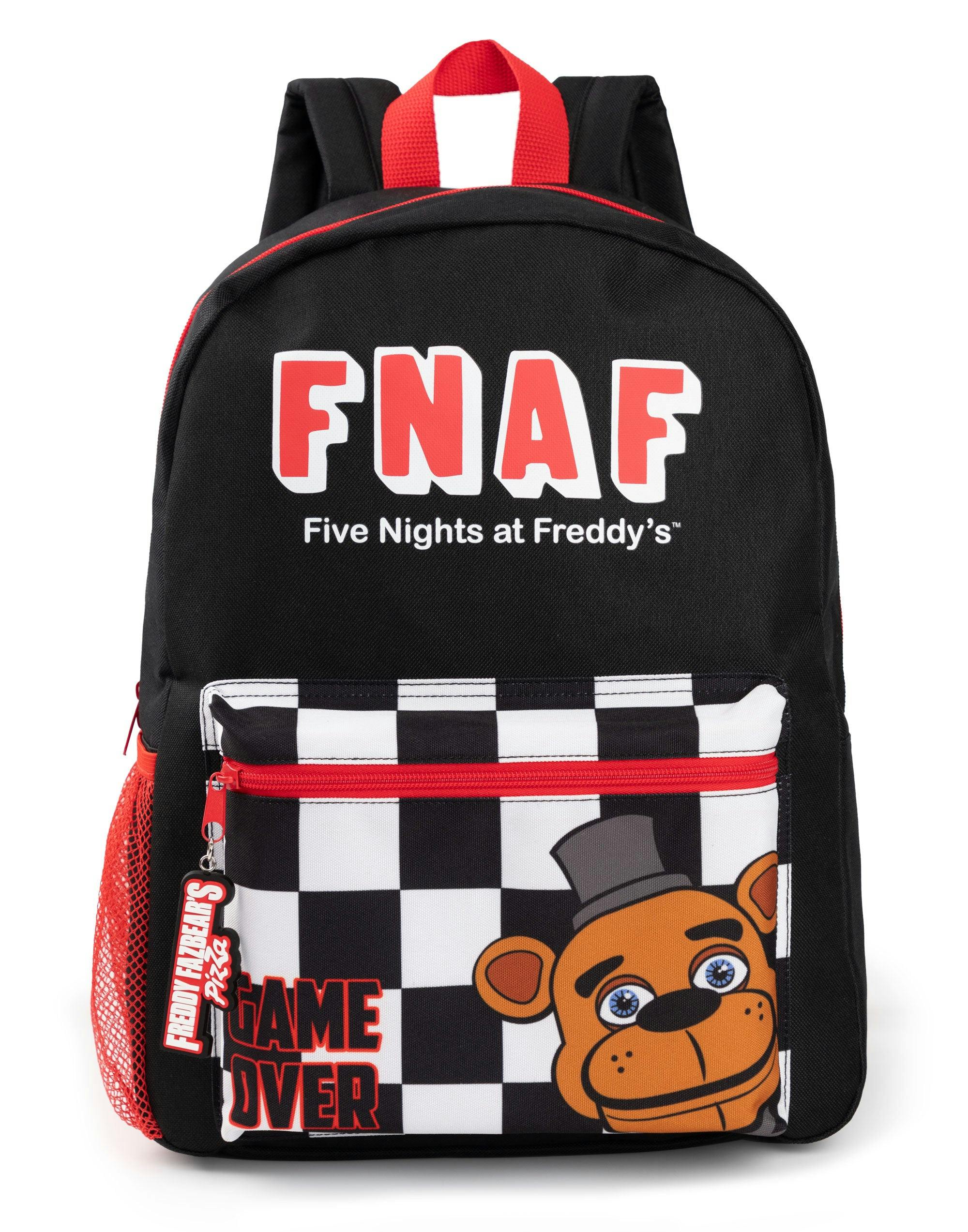Vanilla Underground Unisex Black Five Nights At Freddy's Kids Front Printed Backpack (One Size)