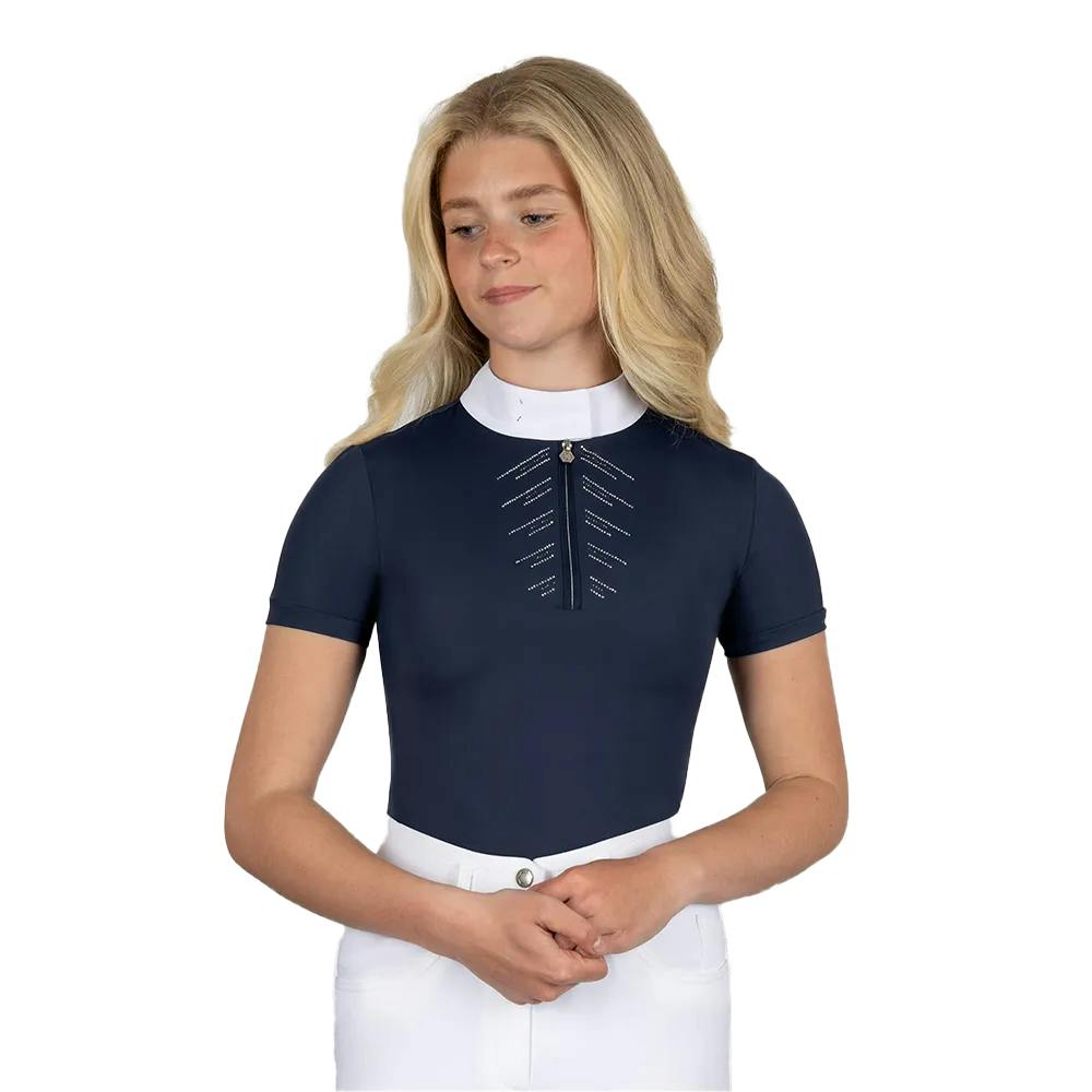Coldstream Women's Harthill Diamante Show Shirt - Navy - Xs - Navy