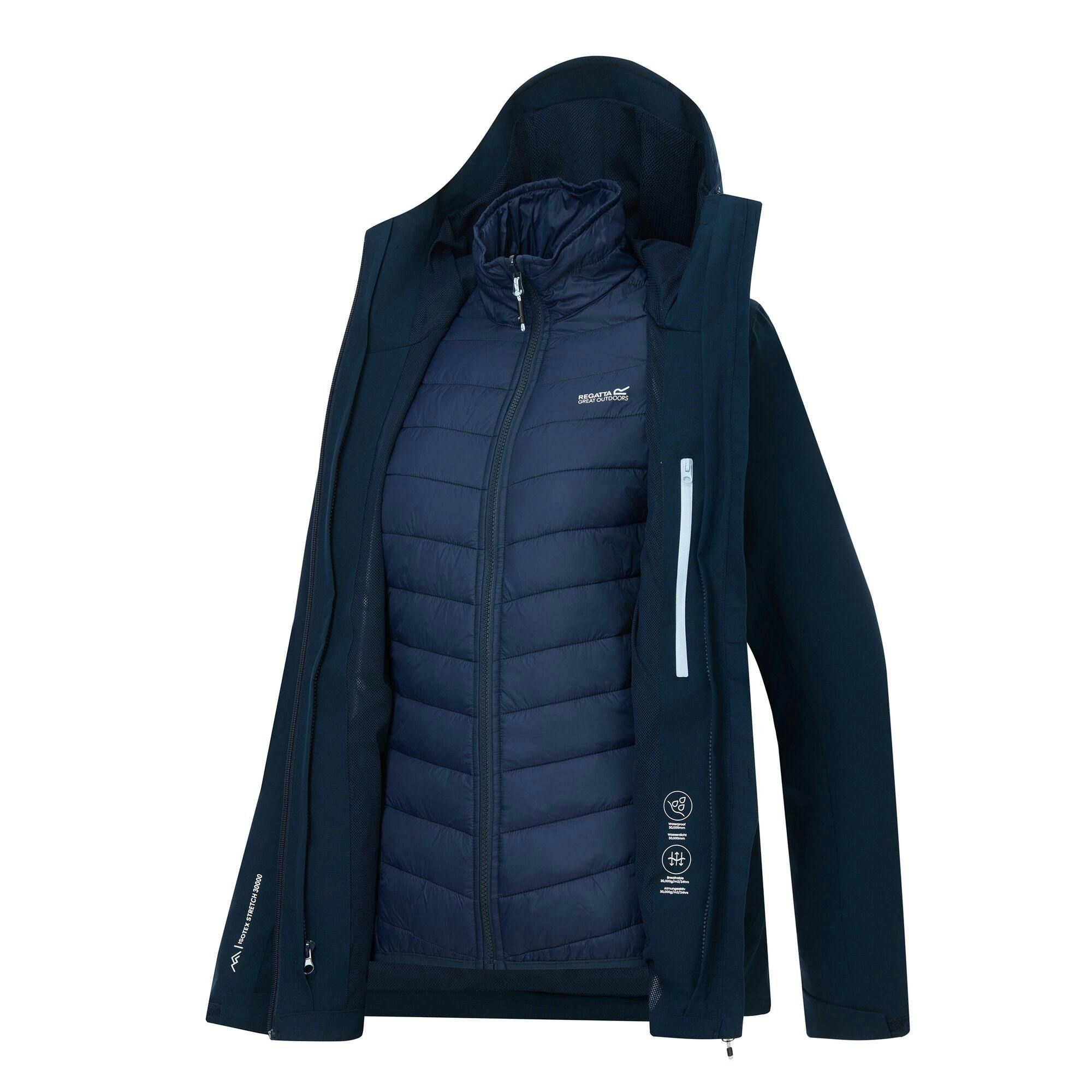 Regatta Women's / Wentwood 3 In 1 Jacket - Navy - 12 Uk - Navy - 100% Polyamide