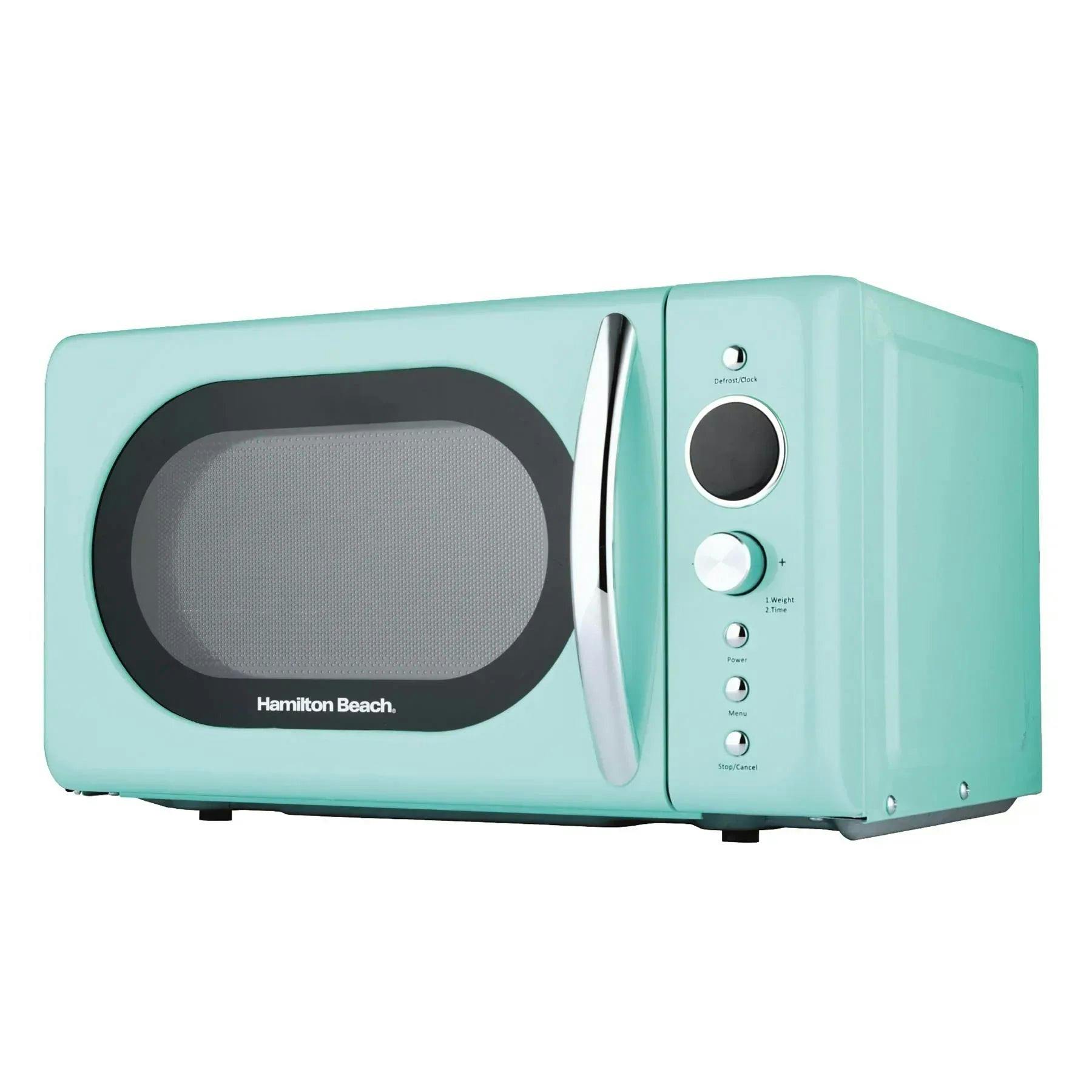 Hamilton Beach 700W 20L Mint Microwave - Green - Manual Controls - 8 Presets - Defrost Function - Image 2