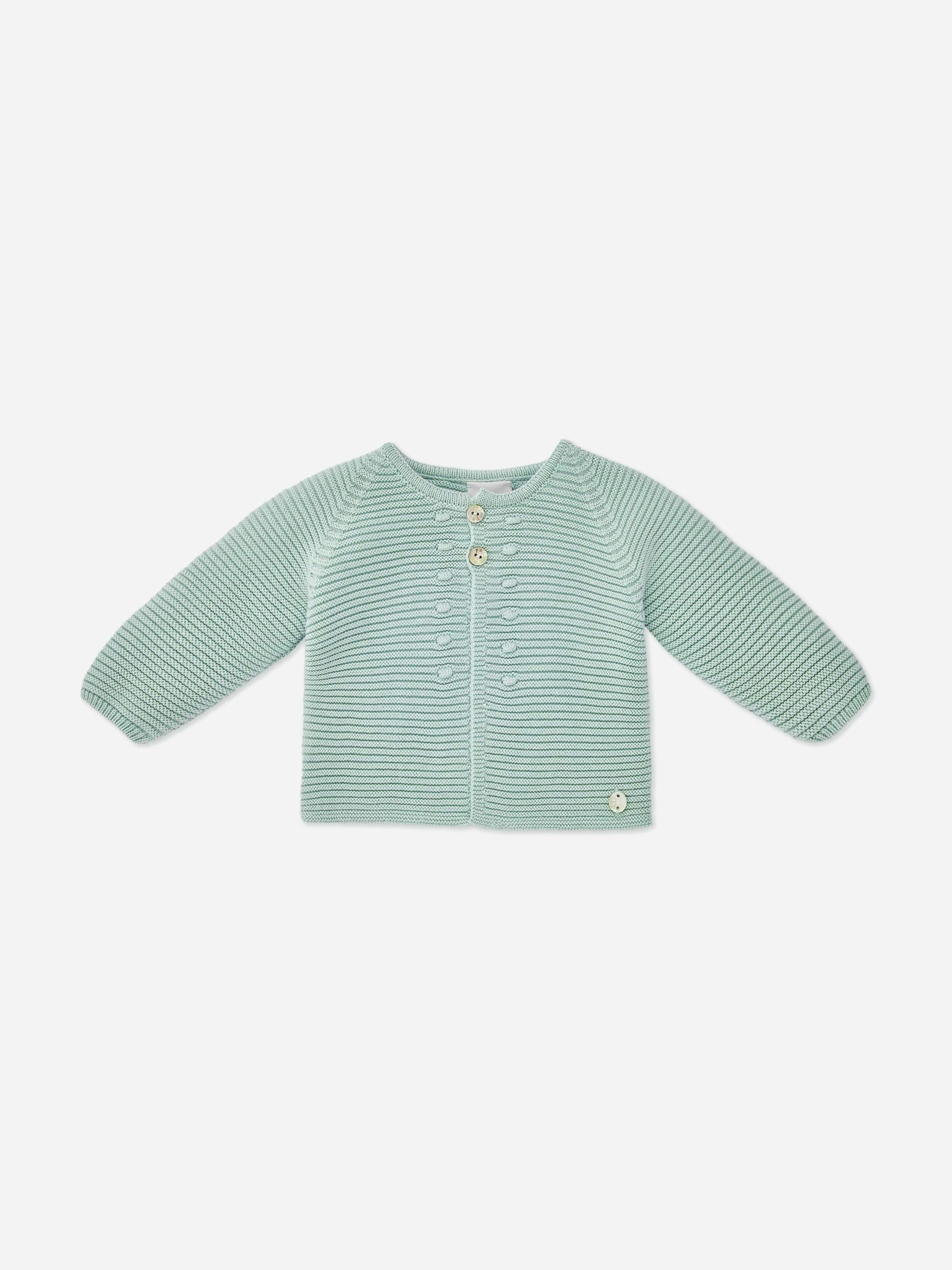 Paz Rodriguez Green Baby Knitted Cardigan In - 18 Mths