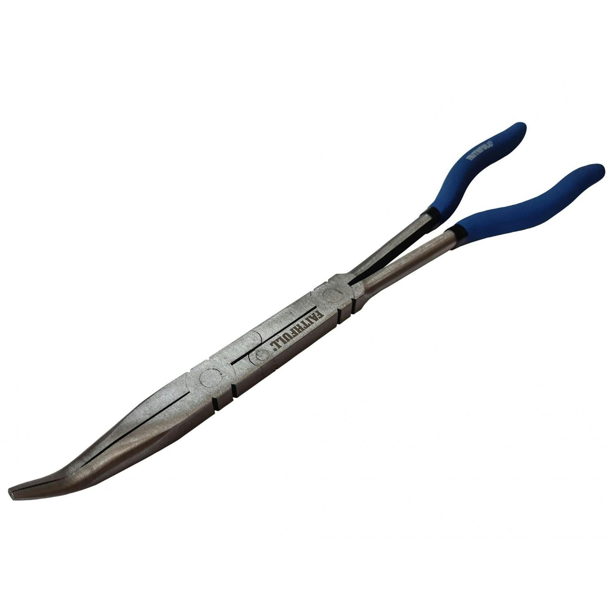 Faithfull Long Reach Bent Nose Pliers 335Mm (13In) - Multi Colour - Multi Colour - One Size