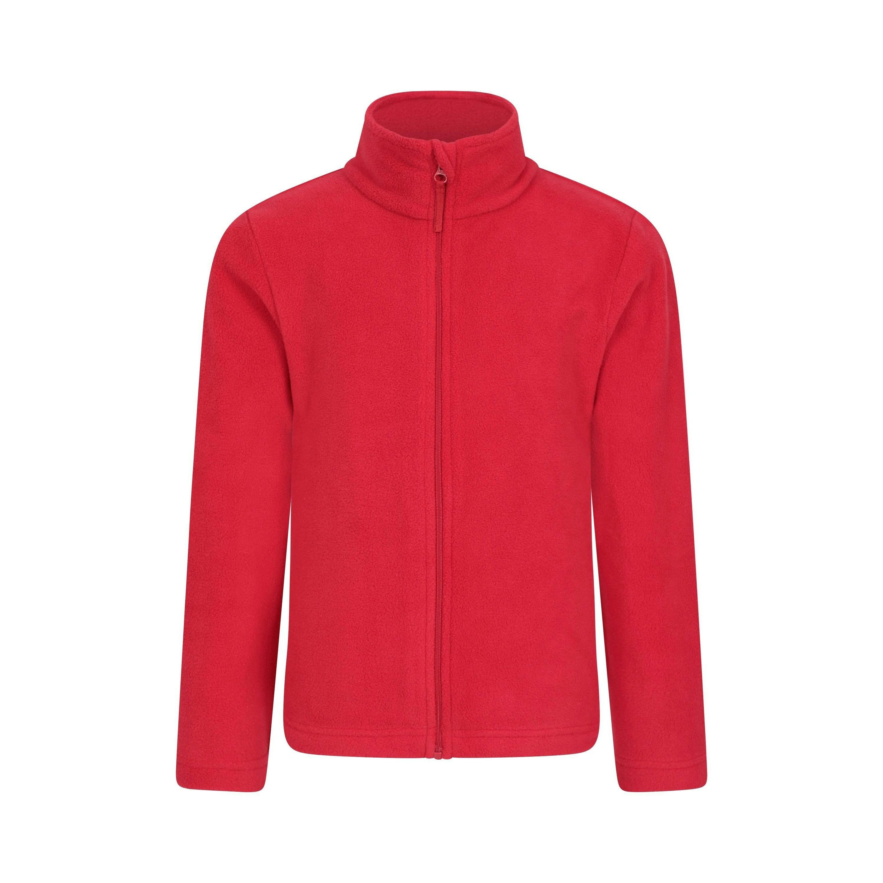Mountain Warehouse Dark/Red Kids Camber Ii Full Zip Fleece Jacket - 5-6 Years - 100% Polyester