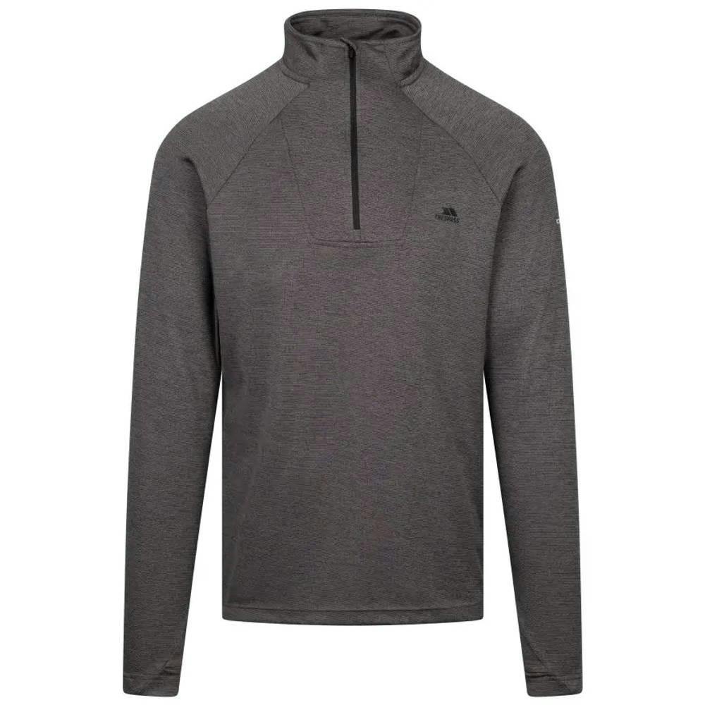 Trespass Men's Black Valin Long-Sleeved Top - Marl - Xl - Marl - 100% Polyester
