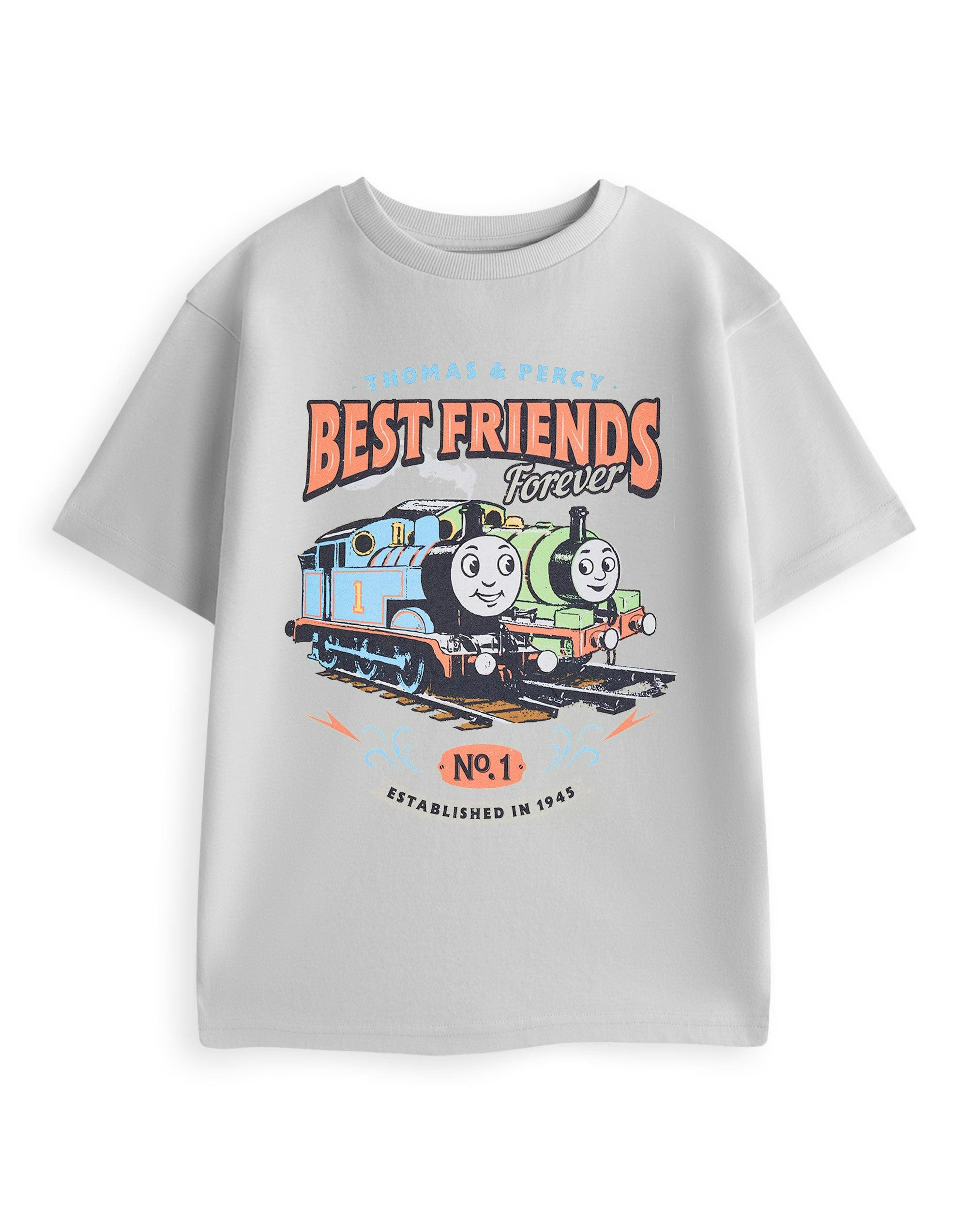Vanilla Underground Boys Grey Thomas And Friends Best Friends Short Sleeved T-Shirt - 5-6 Years