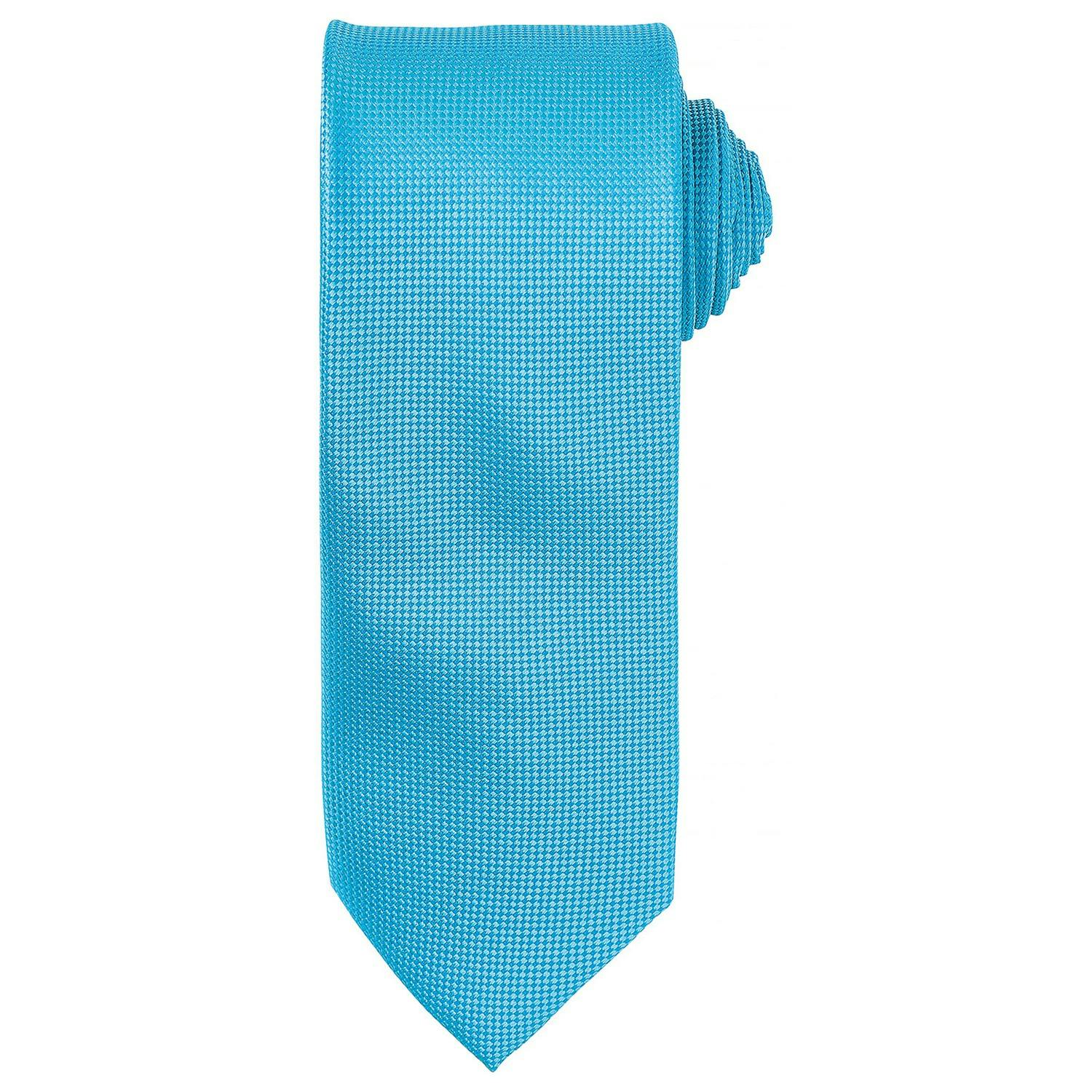 Premier Unisex Turquoise Micro Waffle Tie In - Image 3