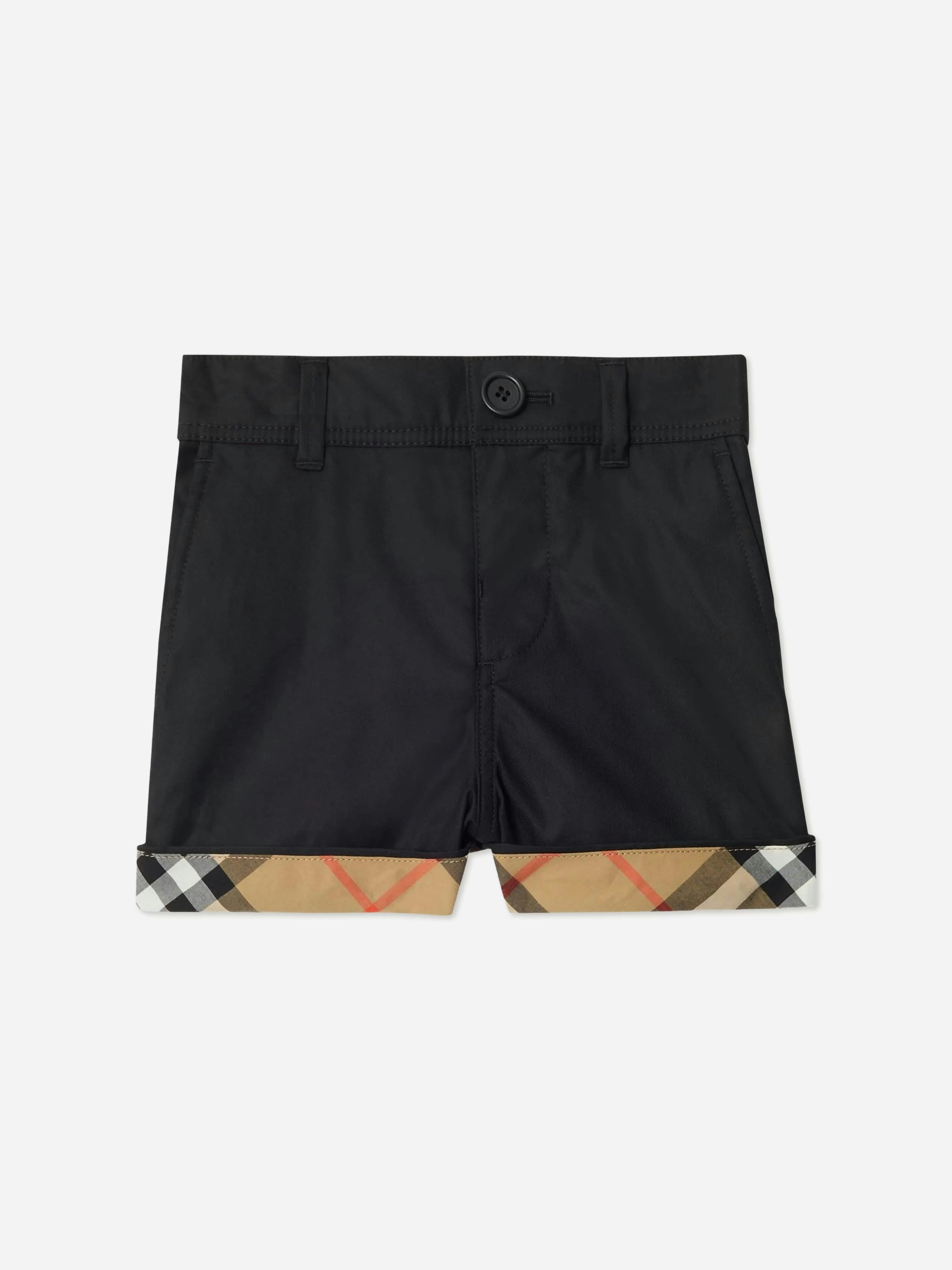 Burberry Kids Boys Burberry Baby Mini Oscar Check Turn-Up Shorts In Navy - Navy - 2 Yrs