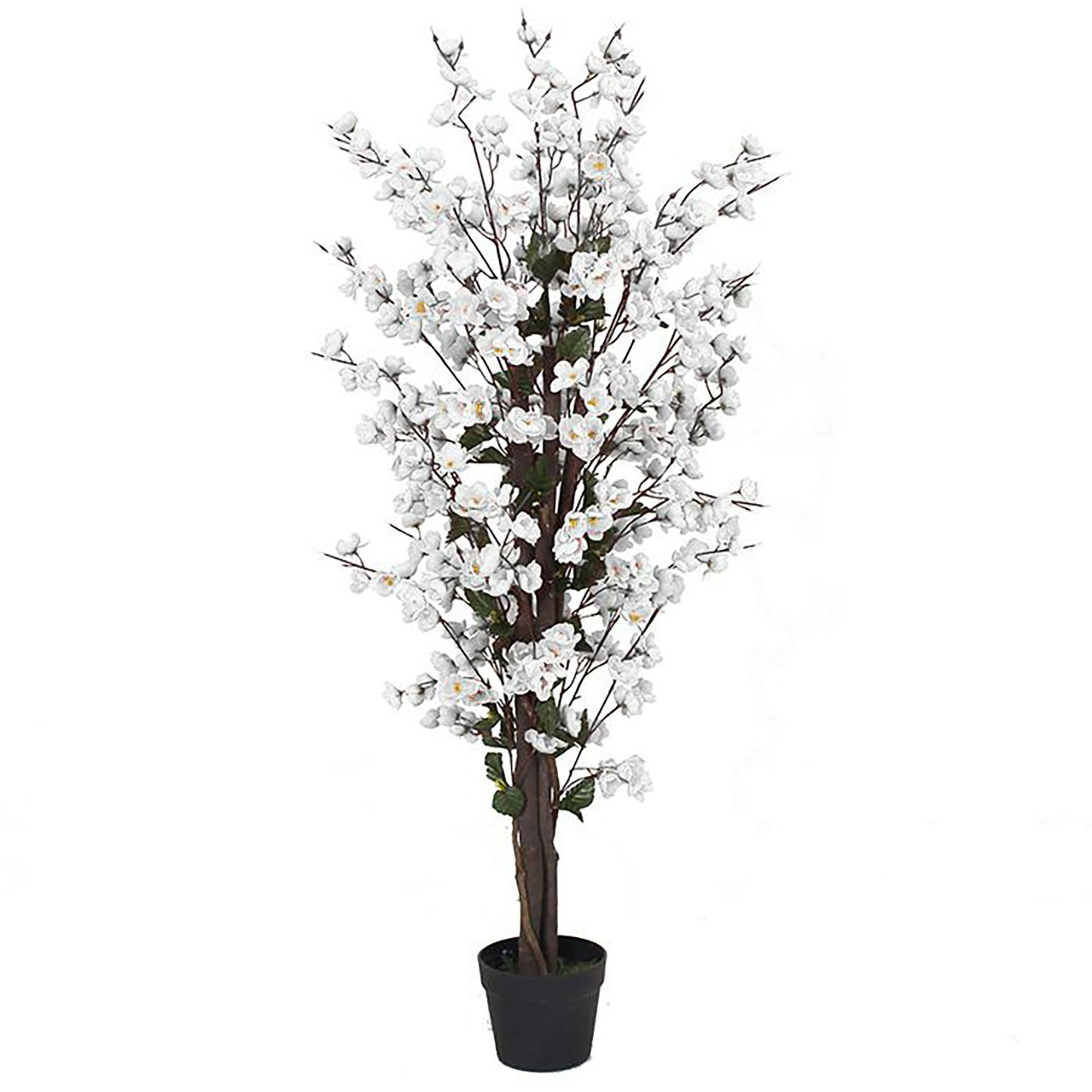 Leaf White Artificial Blossom Tree - 120Cm