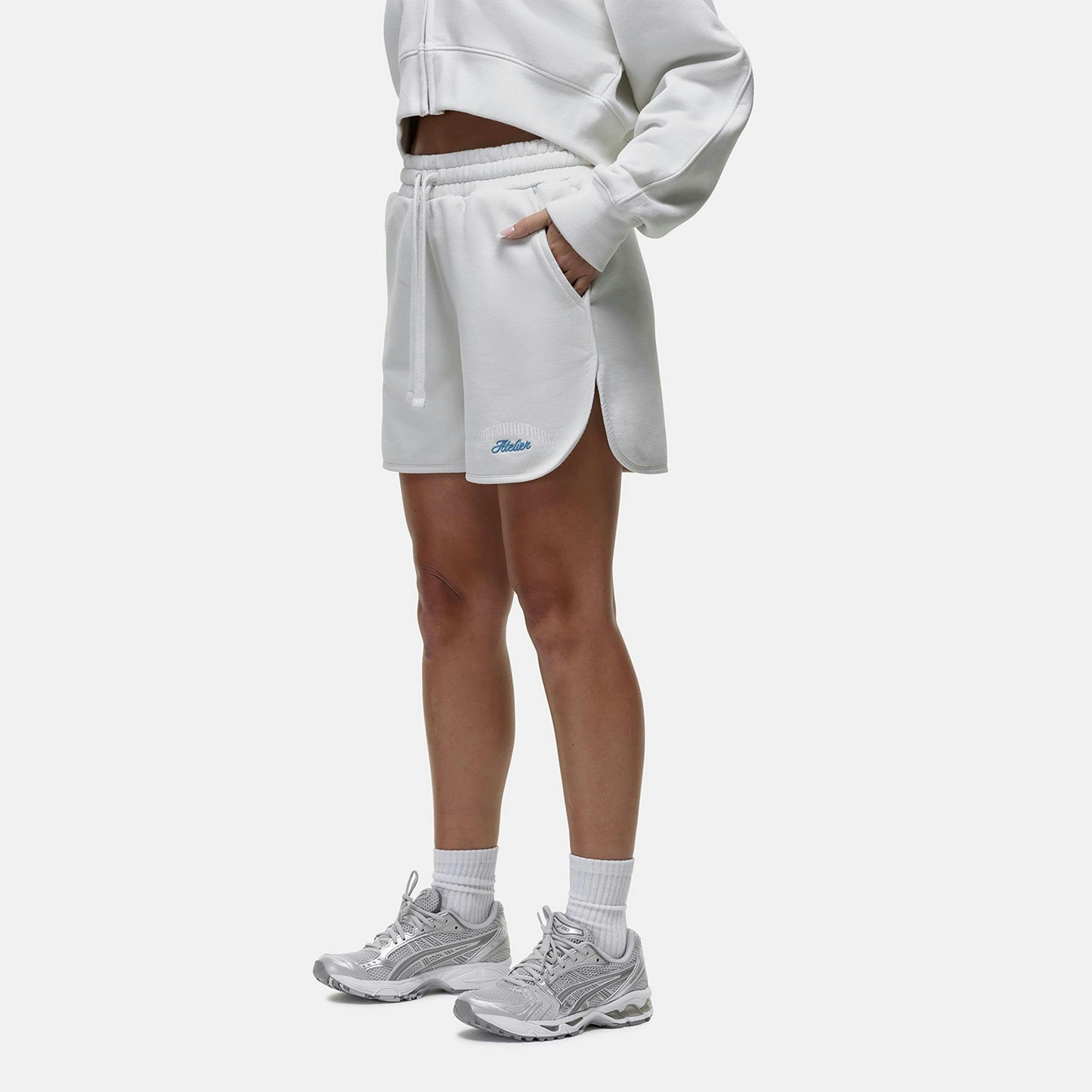 Good For Nothing White Relaxed Fit Jersey Shorts - Xs