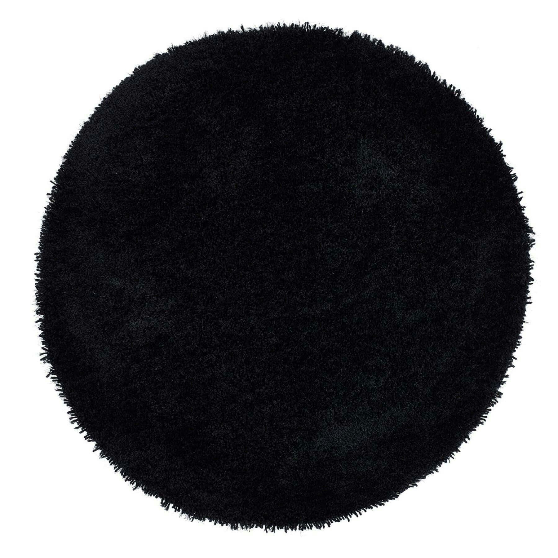 Rackhams Black Chicago Shaggy Rug - Ø 133 Cm