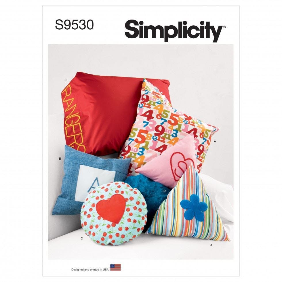 Simplicity Sewing Pattern 9530, Cushions Os (One Size Only) - Easy - Os (One Size Only)