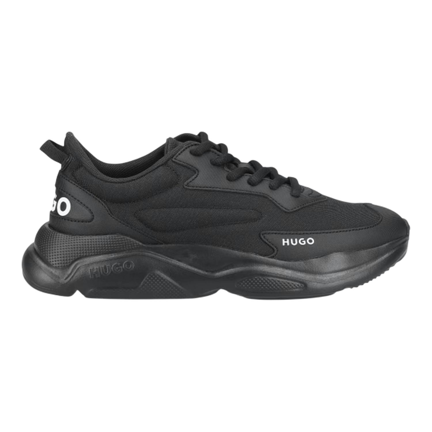 Hugo Women's Black Leon Logo Trainers - 3 Uk - 100% Mixed