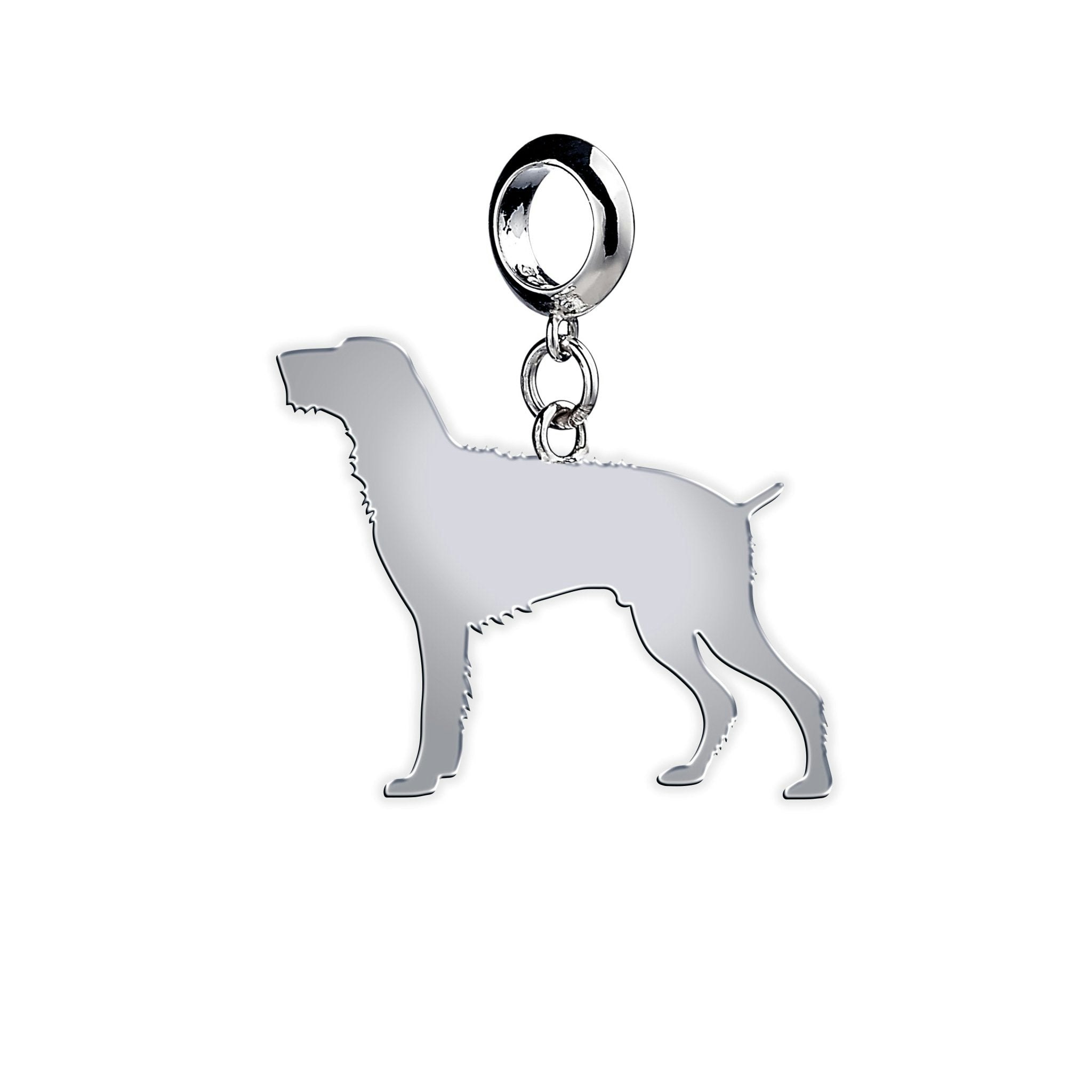 Mylee London Silver Slovakian Rough Haired Pointer Silhouette Charm - Yes - Slider Charm