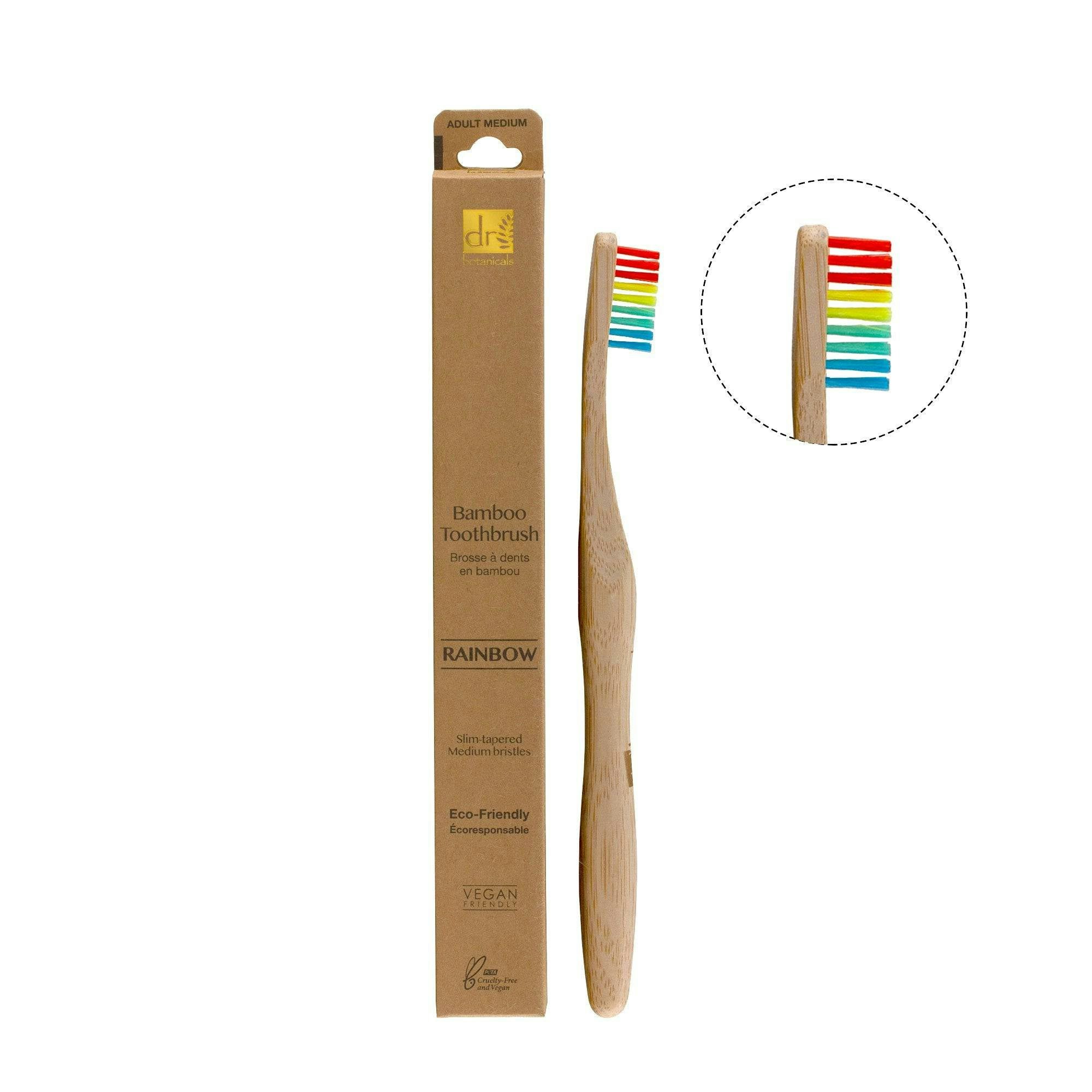 Dr Botanicals Bamboo Toothbrush Rainbow