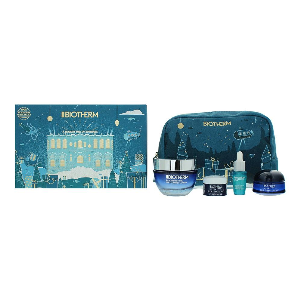 Biotherm Blue/Cream Therapy 4 Piece Gift Set: Pro-Retinol 50Ml - Plankton Elixir