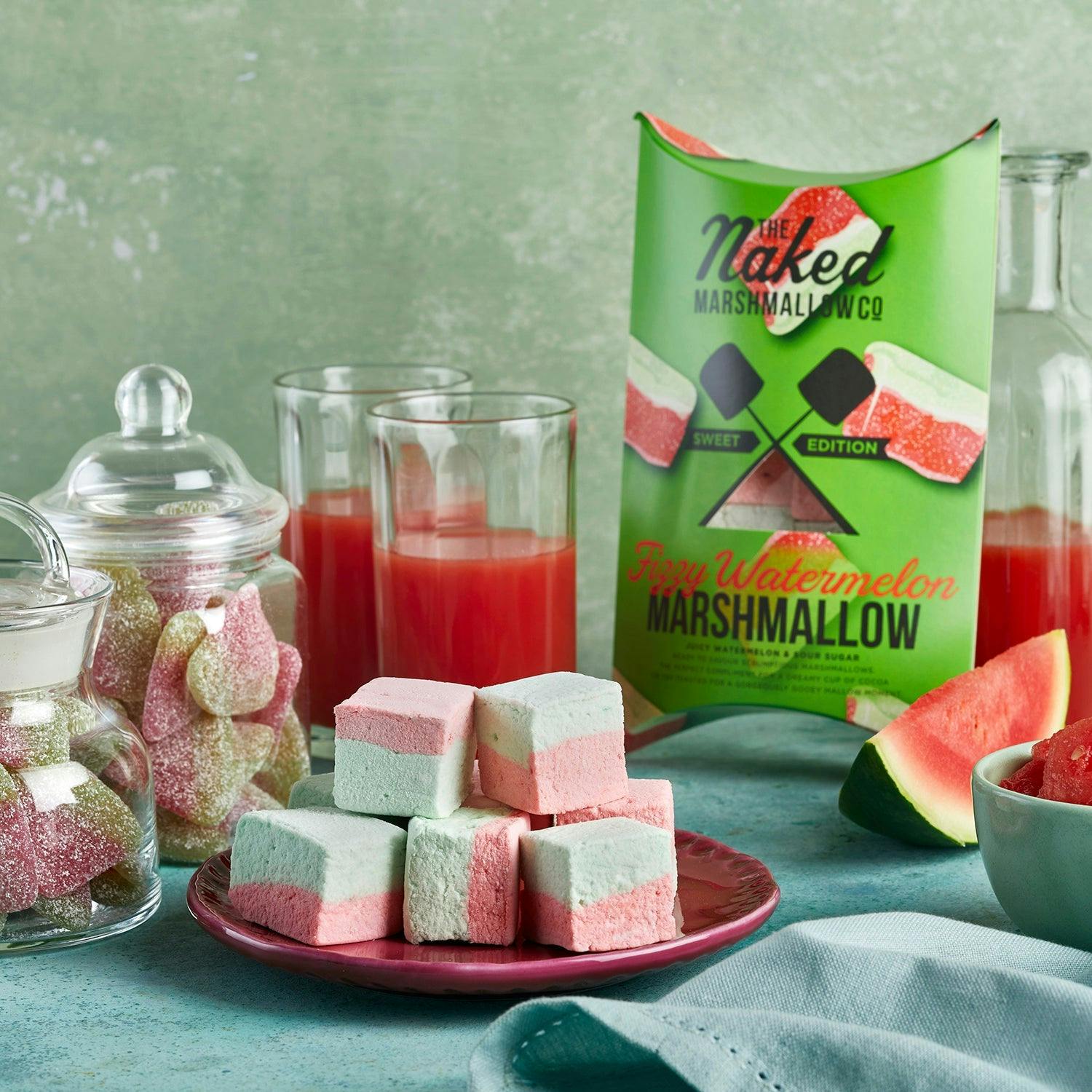 The Naked Marshmallow Co Fizzy Watermelon Gourmet Marshmallows