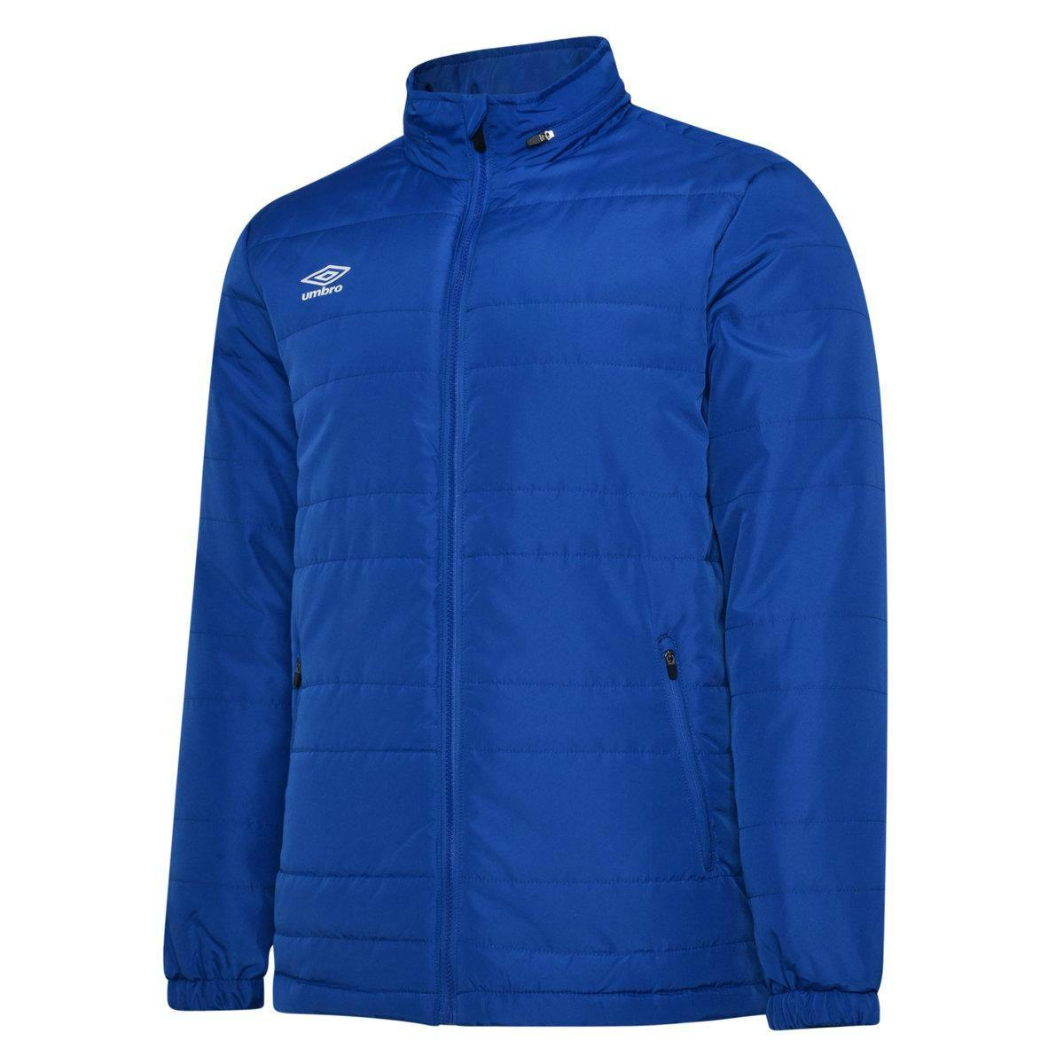 Umbro Men's Blue Club Essential Bench Jacket - Royal - Xxl - Royal - 100% Polyester