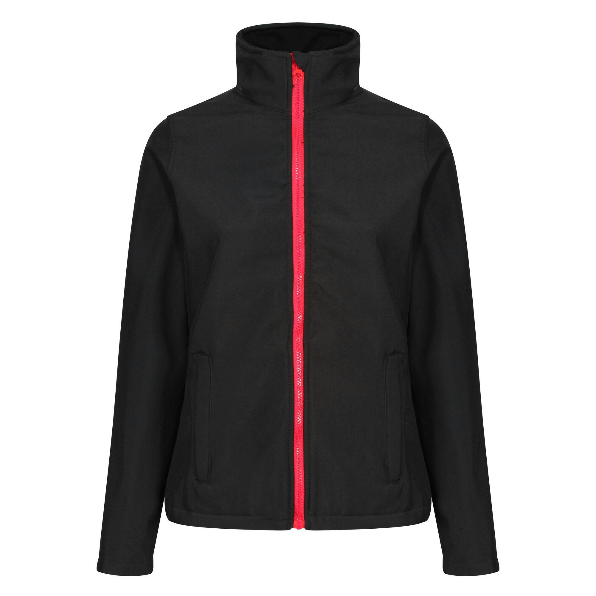 Regatta Women's Black/Red Standout Ablaze Printable Soft Shell Jacket - /Classic - 18 - /Classic - 100% Polyester