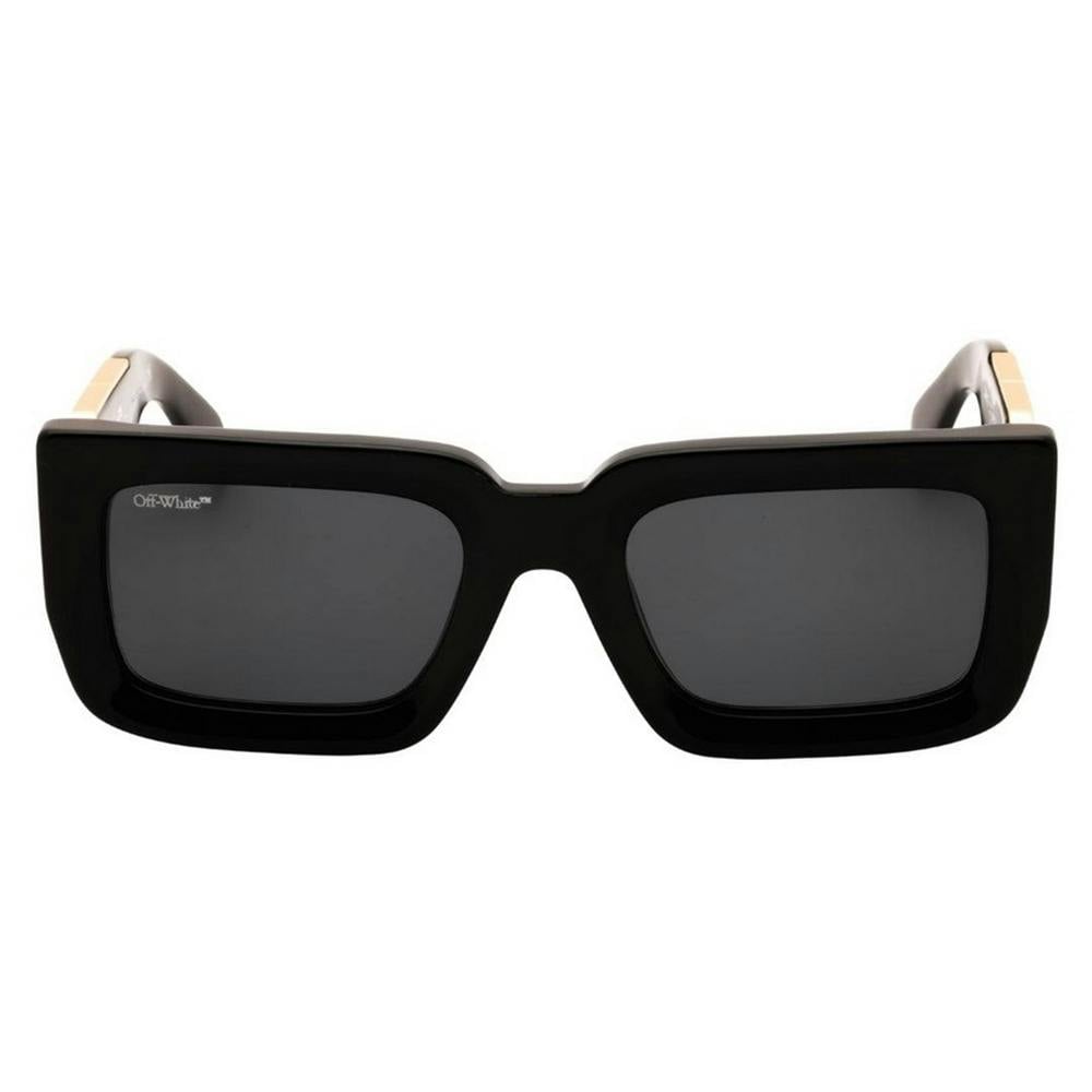 Off-White Unisex White/Black Off- Off Adult Boston Sunglasses - Black/Gold/Dark Grey - One Size - 100% Mixed