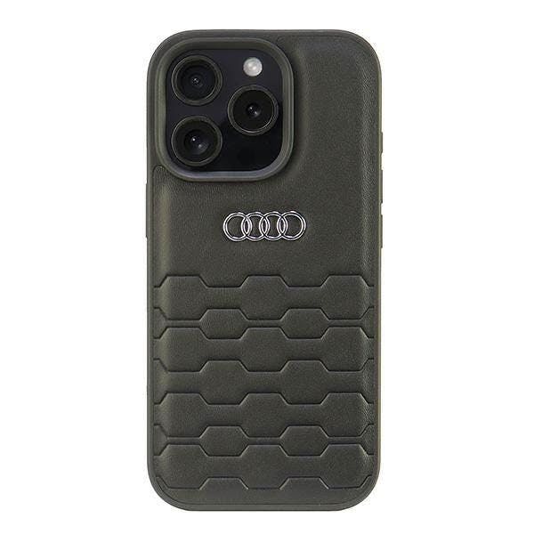 Audi Black Synthetic Leather Hardcase For Iphone 16 Pro 6.3" - Au-Tpupci16p-Gt/D2-Bk