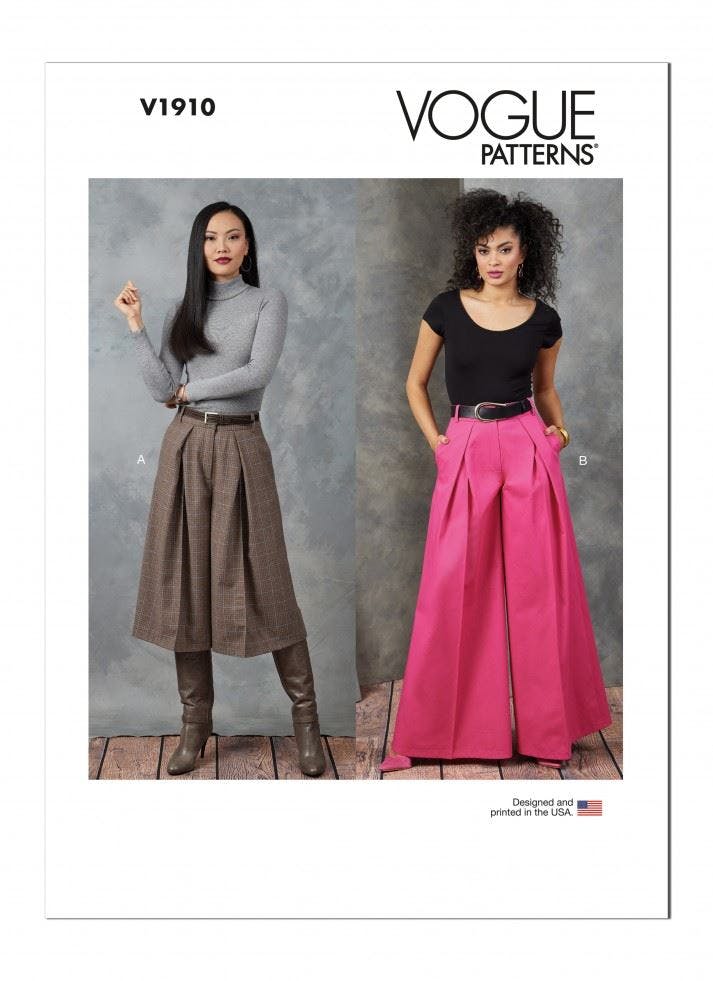 Vogue Women's Sewing Pattern 1910, Trousers For B5 (8-10-12-14-16) - Intermediate - B5 (8-10-12-14-16)