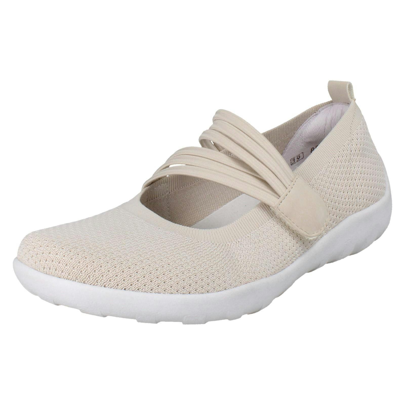 Remonte Women's Beige Summer Fashion Casual Soft Mary Jane Style Shoes R3519 - Uk 4