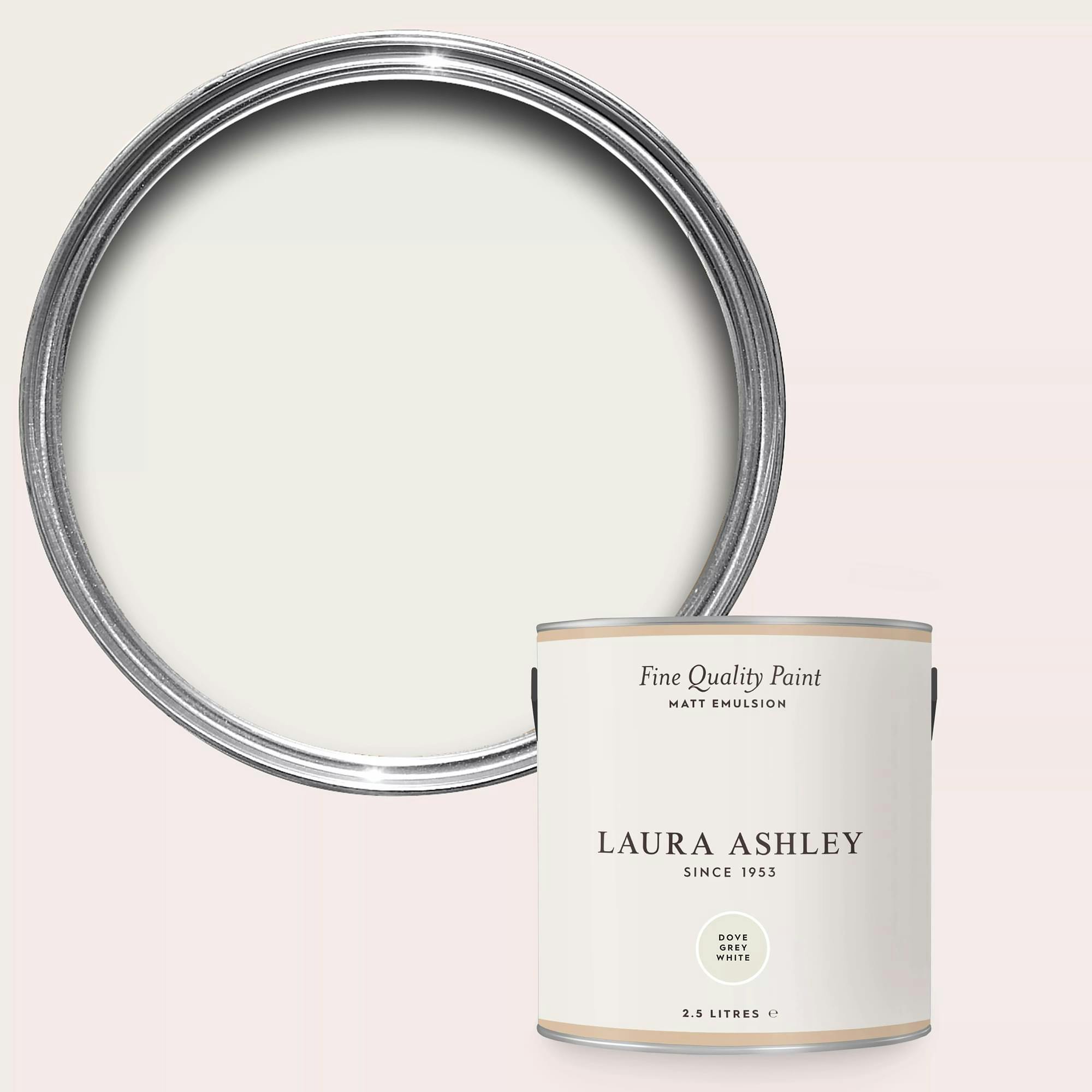 Rackhams Grey/White Dove Matt Emulsion 2.5L Paint - 2.5