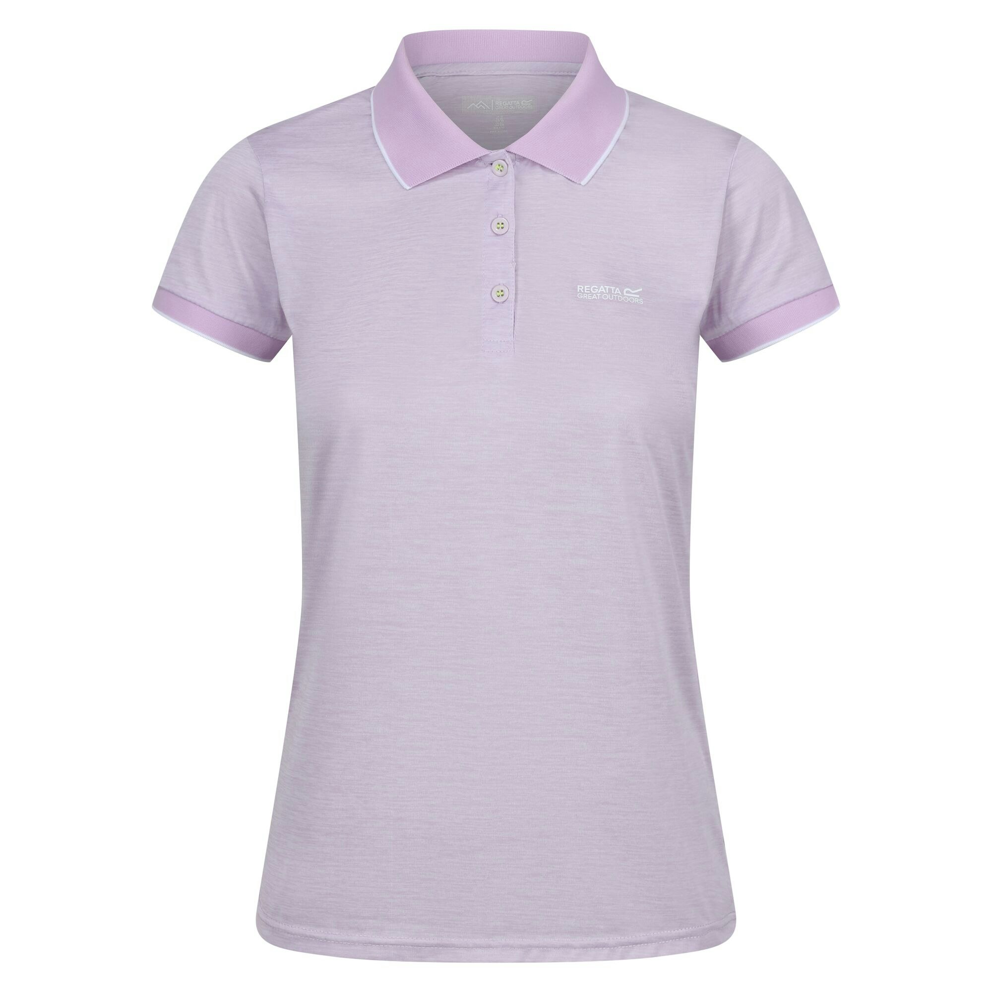 Regatta Women's Lilac / Remex Ii Polo Neck T-Shirt - Frost - Frost - Size 16 Uk