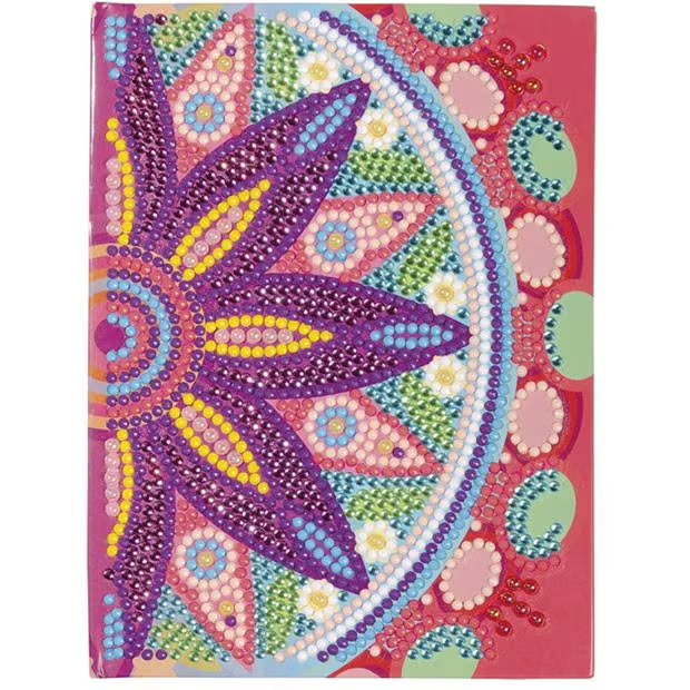 Totum Mandala/Flower Diamond Painting Craft Set Notebook, Colourful - Image 5
