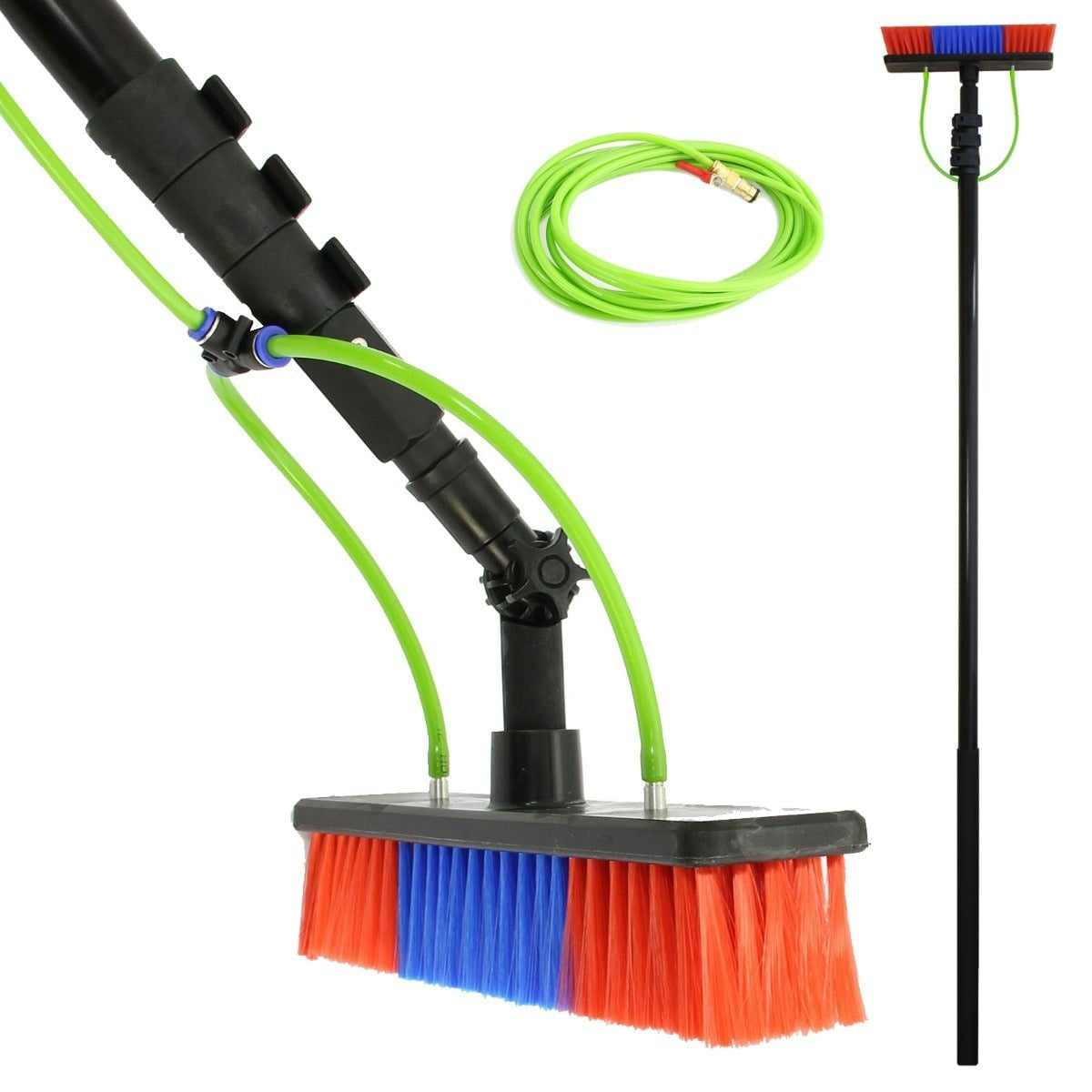 Rackhams Red/Black Water Fed Window Cleaning Pole - 30Ft