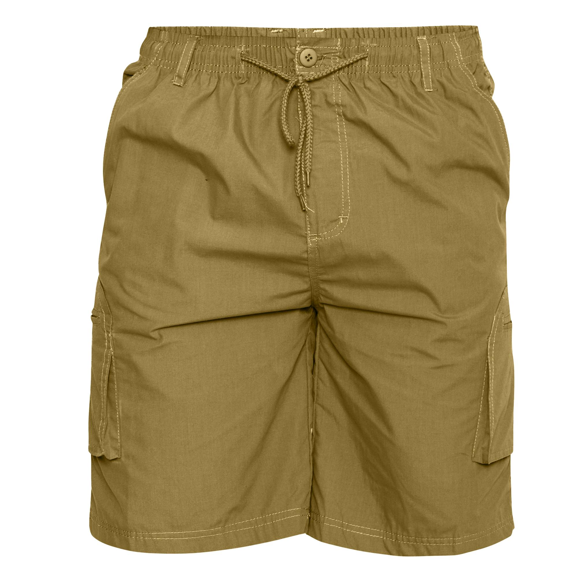 Duke Men's D555 Nick Kingsize Cargo Shorts - Sand - 6XL - Sand - 65% Polyester/35% Cotton