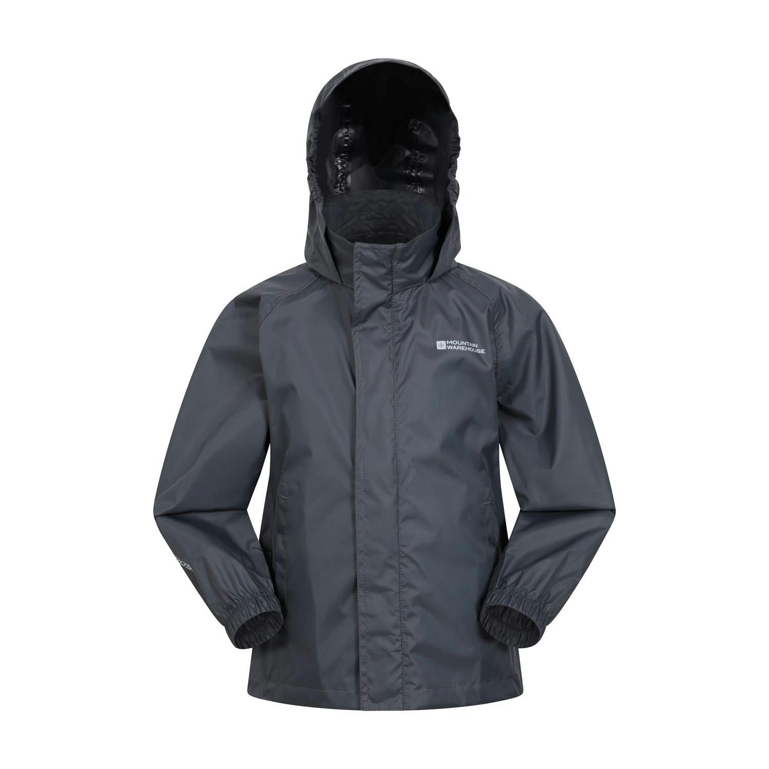 Mountain Warehouse Black Childrens/Kids Pakka Ii Waterproof Jacket - 13 Years - 100% Polyamide