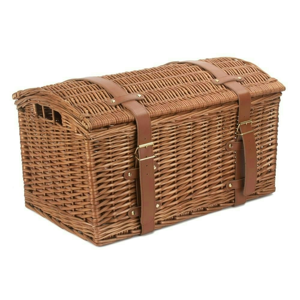 Red Hamper Red/Light Hamper Steamed Domed Wicker Storage Basket