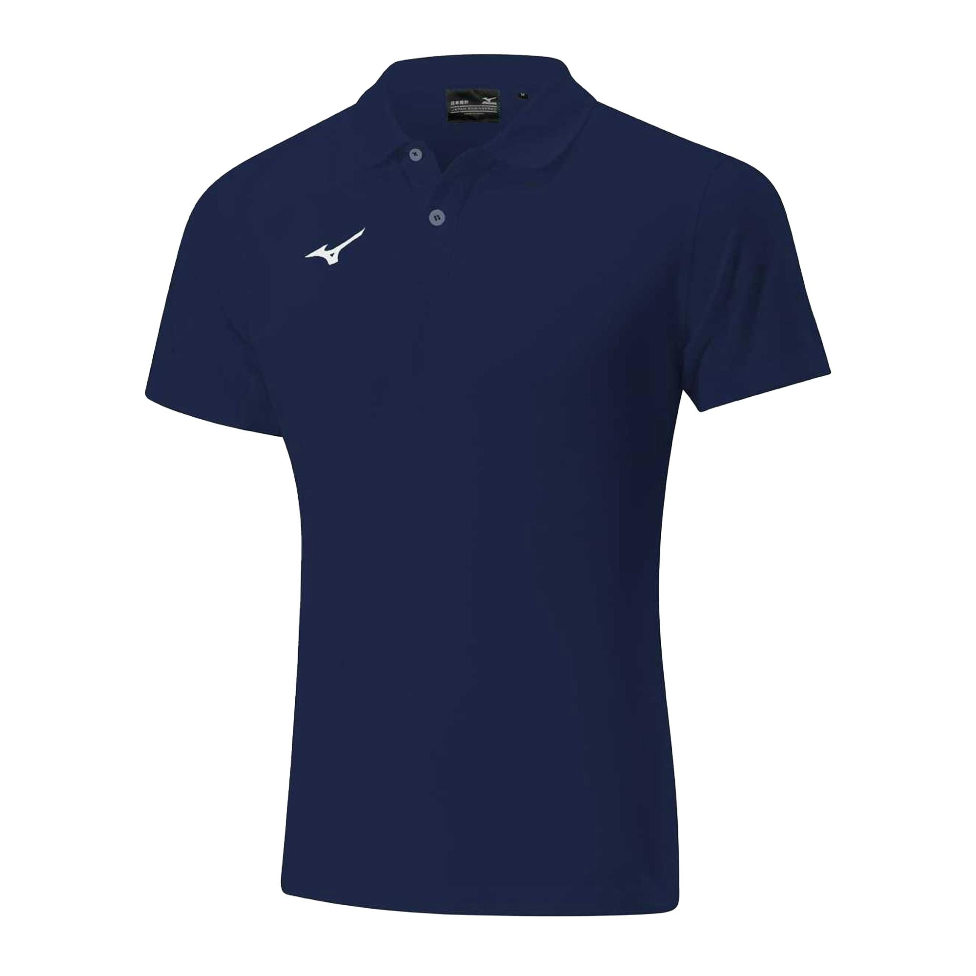 Mizuno Men's Shizuoka Free Time Polo Shirt - Navy - M - Navy - 65% Polyester/35% Cotton